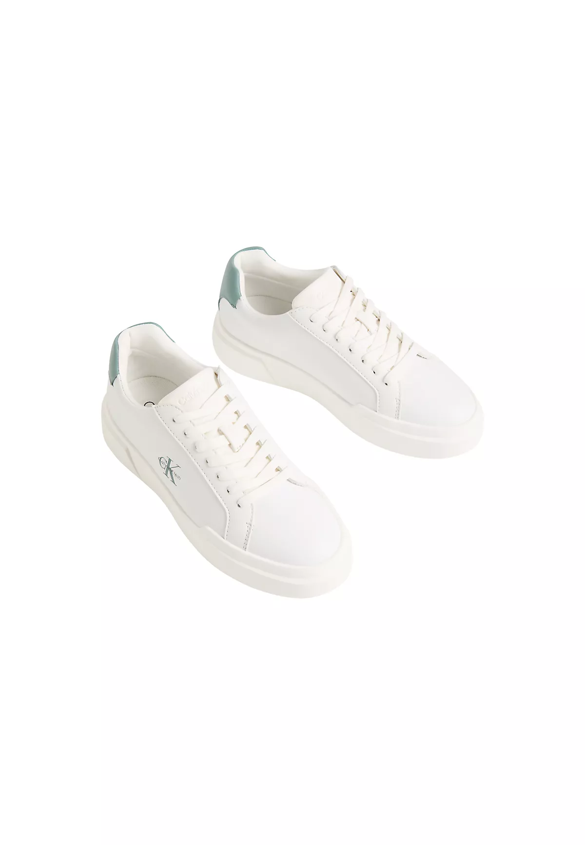 Calvin Klein Calvin Klein Kadın Bağcıklı Rahat Taban Logo Detaylı Deri Günlük Beyaz Sneaker YW0YW01947-05X