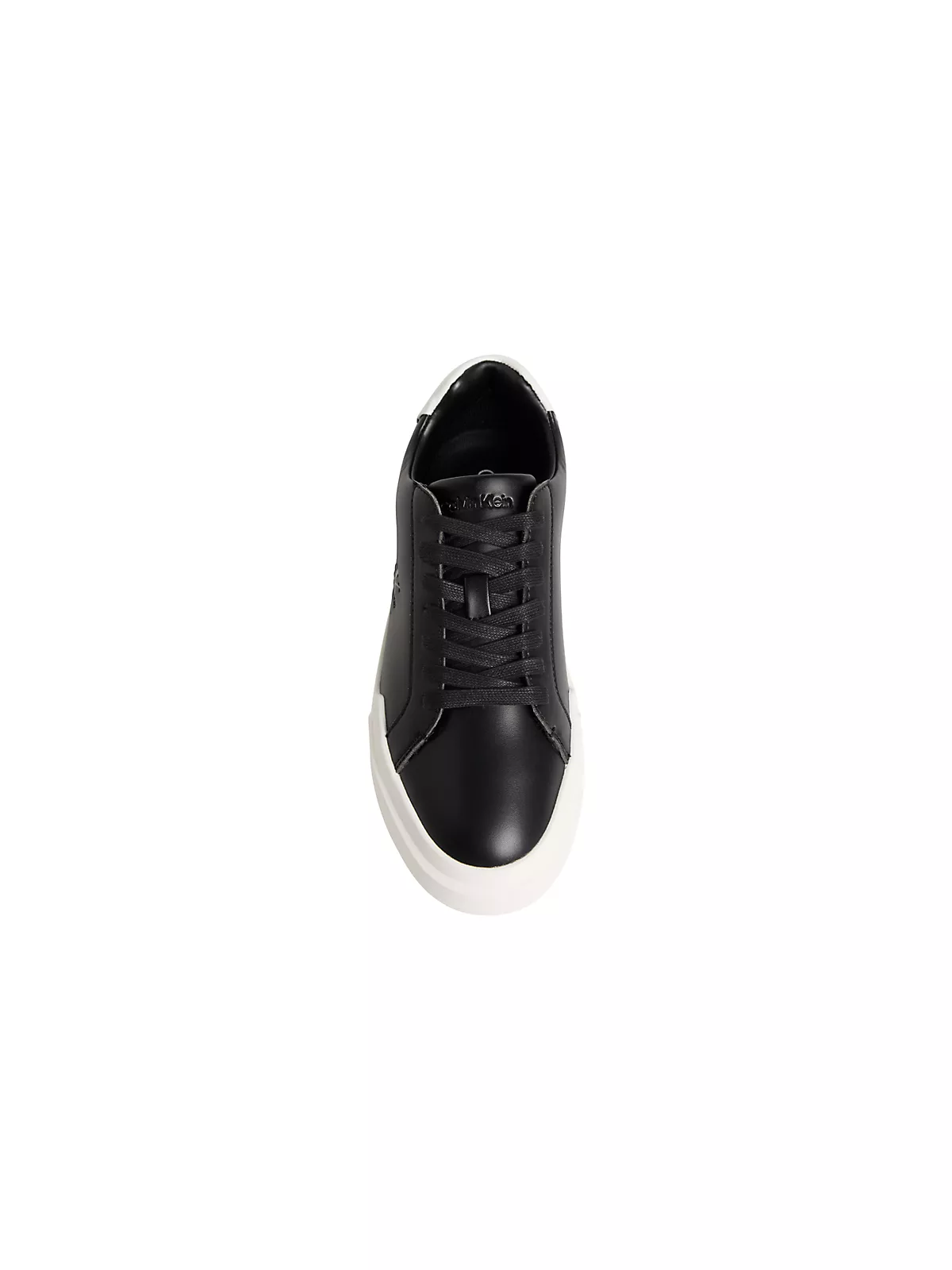 Calvin Klein Calvin Klein Kadın Bağcıklı Rahat Taban Logo Detaylı Deri Günlük Siyah Sneaker YW0YW01947-06W
