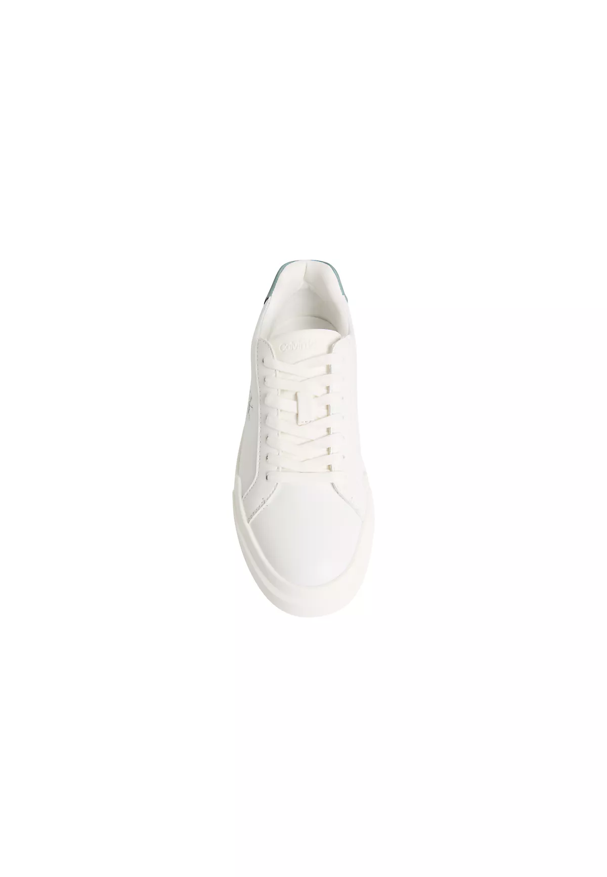 Calvin Klein Calvin Klein Kadın Bağcıklı Rahat Taban Logo Detaylı Deri Günlük Beyaz Sneaker YW0YW01947-05X
