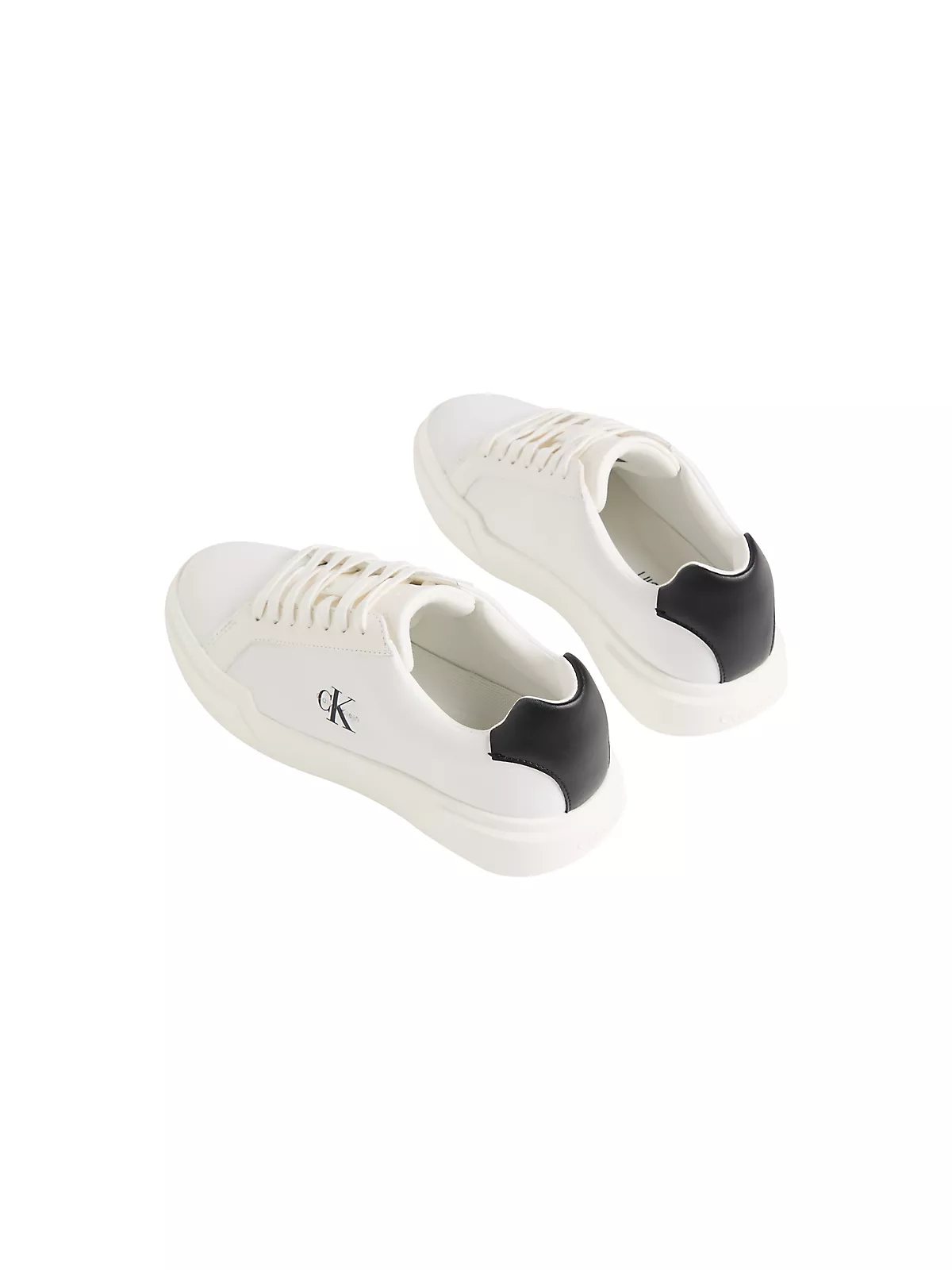 Calvin Klein Calvin Klein Kadın Bağcıklı Rahat Taban Logo Detaylı Deri Günlük Beyaz-Siyah Sneaker YW0YW01947-06X