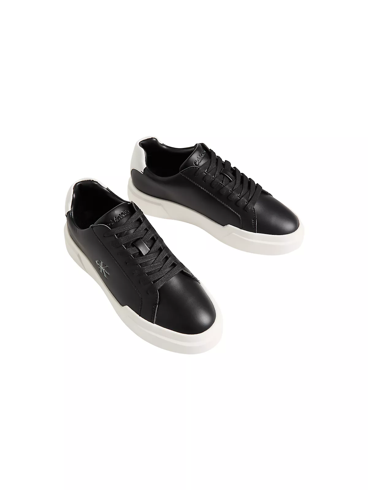 Calvin Klein Calvin Klein Kadın Bağcıklı Rahat Taban Logo Detaylı Deri Günlük Siyah Sneaker YW0YW01947-06W