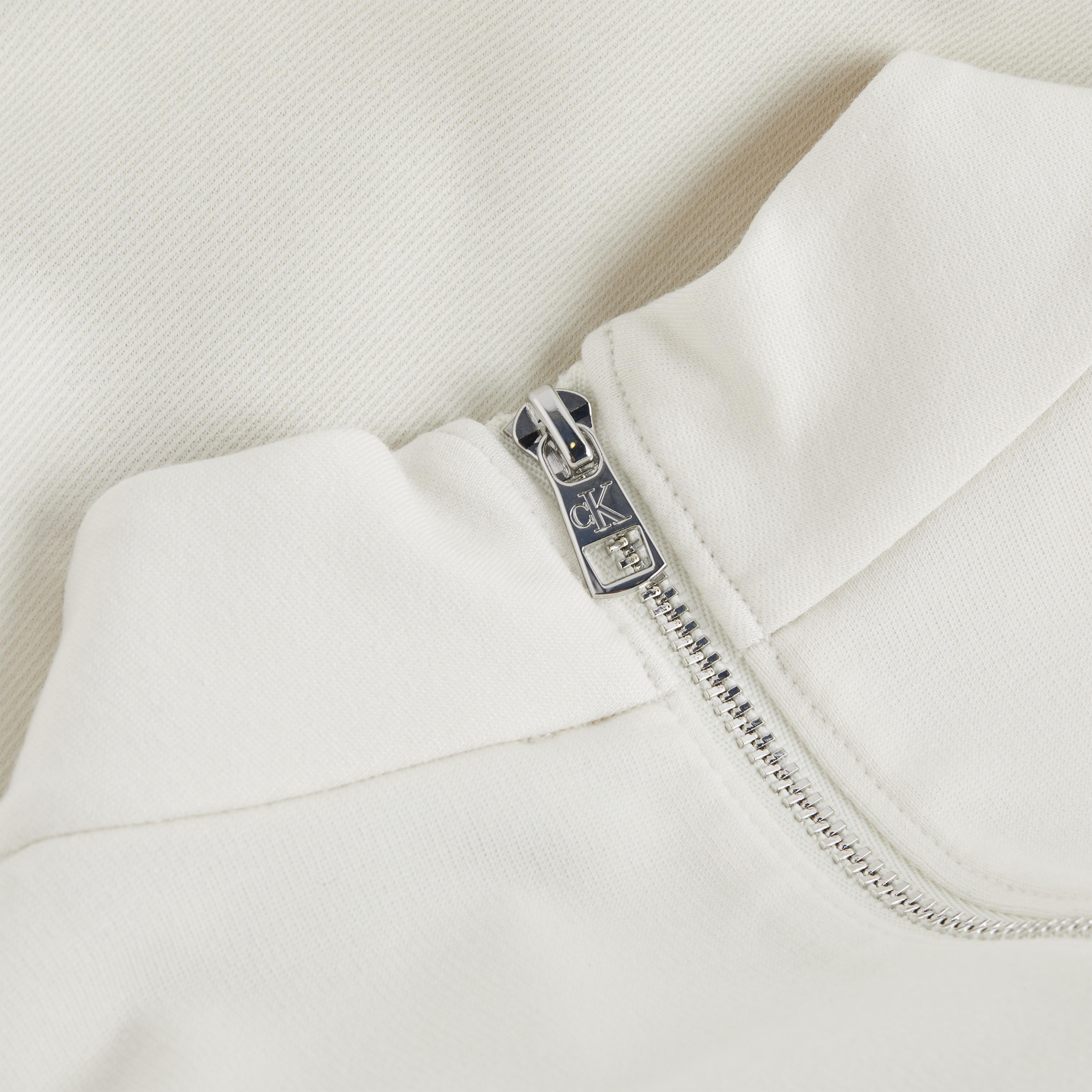 Calvin Klein Calvin Kleın Kadın Balıkçı Yaka Arka Fermuarlı Kaplamalı Mini Beyaz Elbise J20J221983-YBI