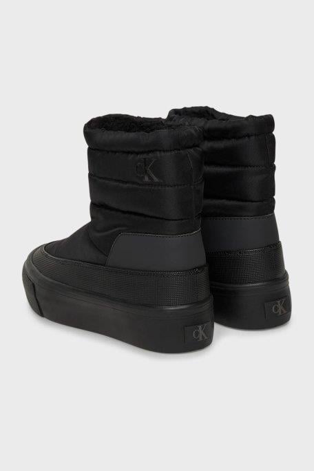 Calvin Klein Calvin Klein Kadın Boğaz Kısmı Bağlamalı Rahat Taban Düz Kalın Taban Siyah Bot YW0YW01977-0GJ