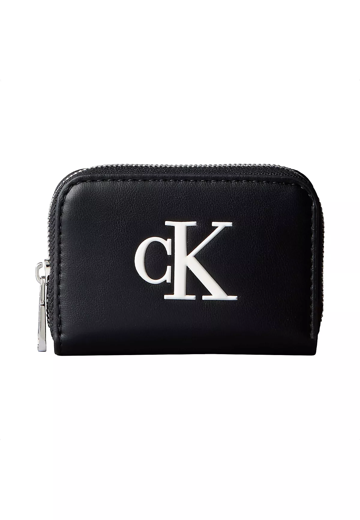 Calvin Klein Calvin Klein Kadın CK Desenli Fermuar Kapamalı Kart Bölmeli Siyah Cüzdan LV04F1154G-3L2