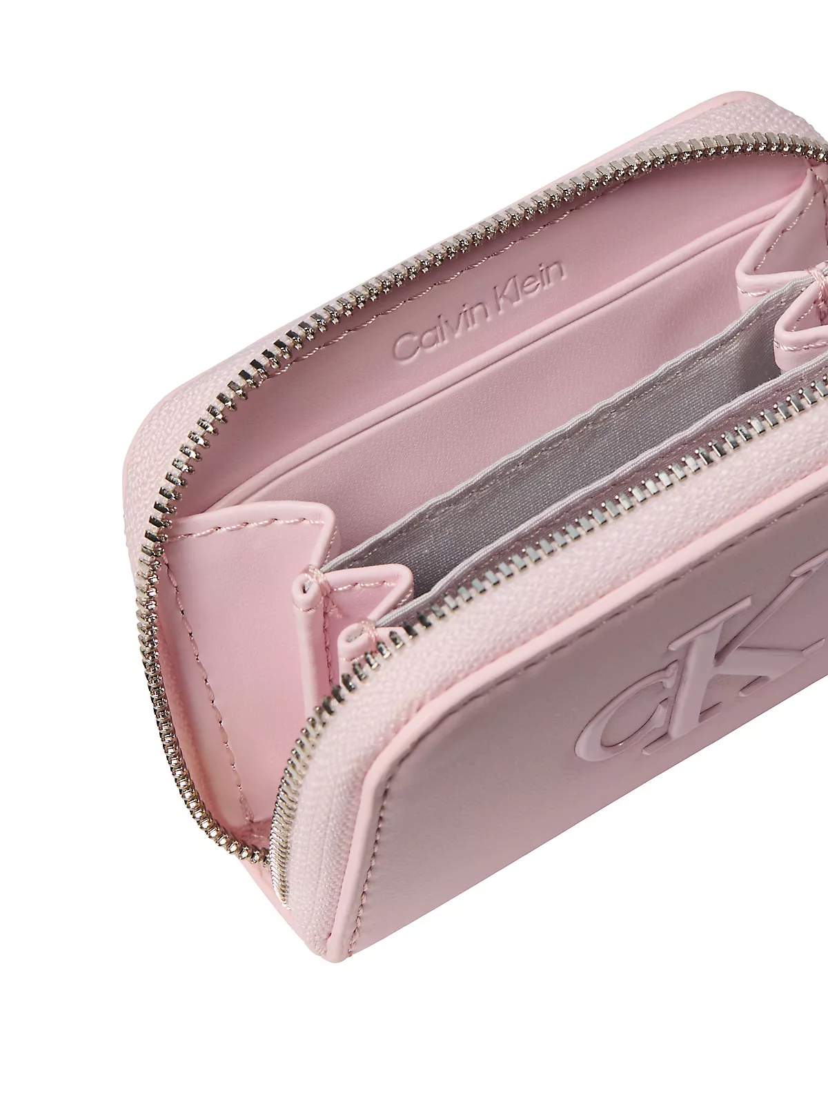 Calvin Klein Calvin Klein Kadın CK Desenli Fermuar Kapamalı Kart Bölmeli Pembe Cüzdan LV04F1154G-8Z6