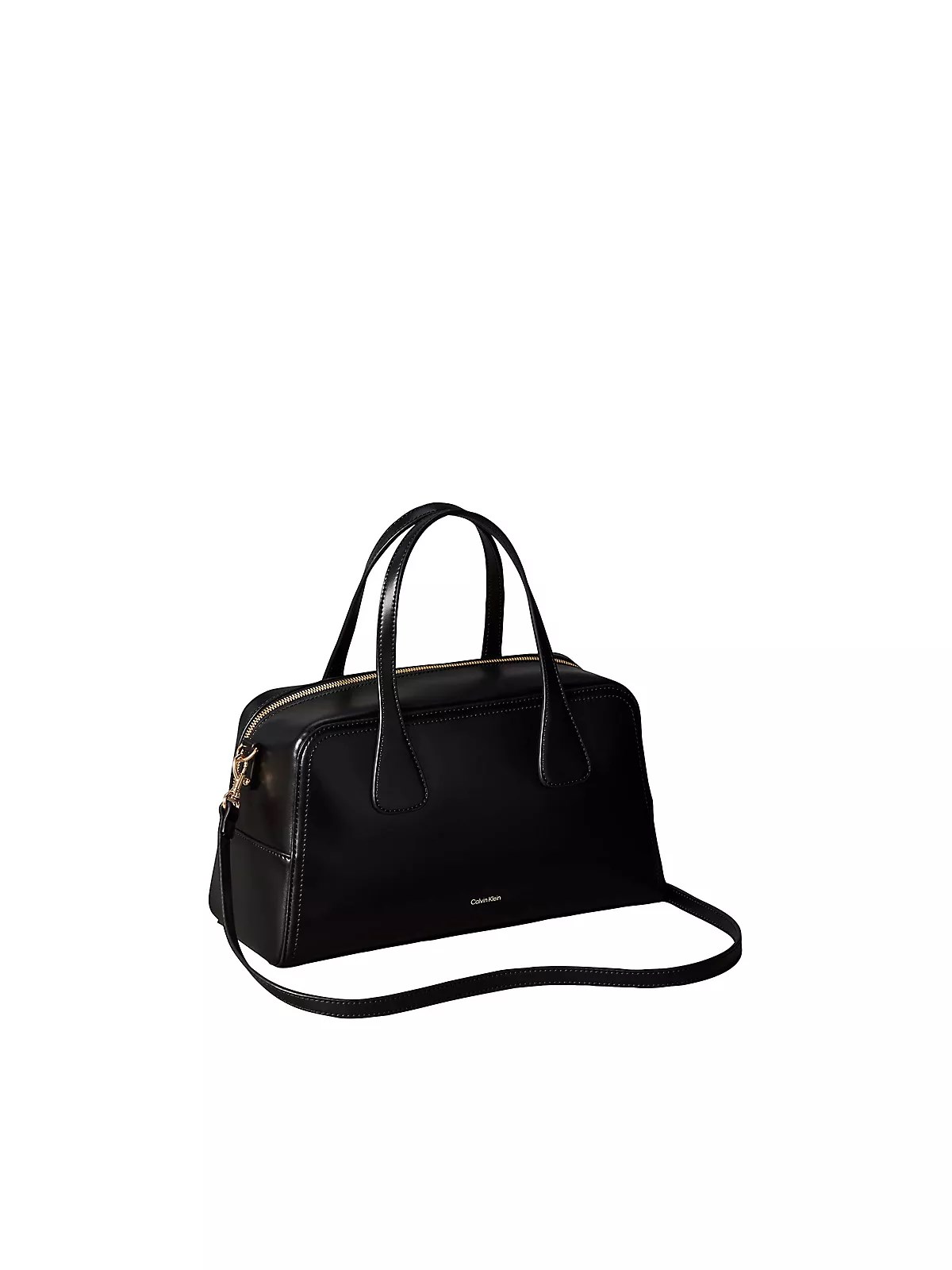 Calvin Klein Calvin Klein Kadın CK Logolu Çapraz Omuz Askılı Deri Fermuar Kapamalı Siyah Çanta LV04F3610G-UB1