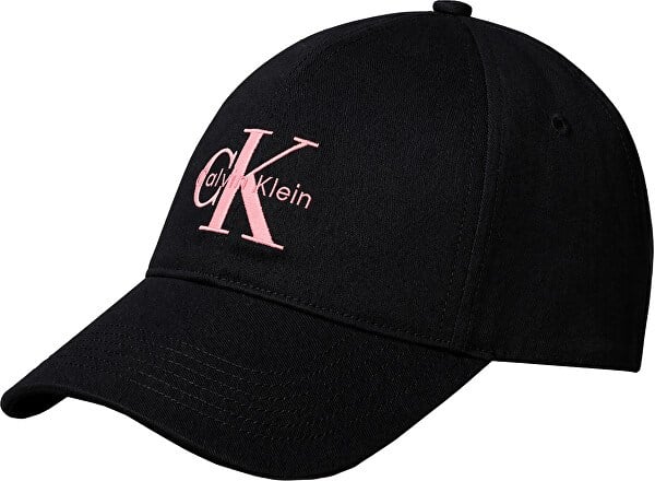 Calvin Klein Calvin Klein Kadın CK Logo Baskılı Pamuklu Ayarlanabilir Tokalı Siyah-Pembe Şapka LV04K5027G-7JR