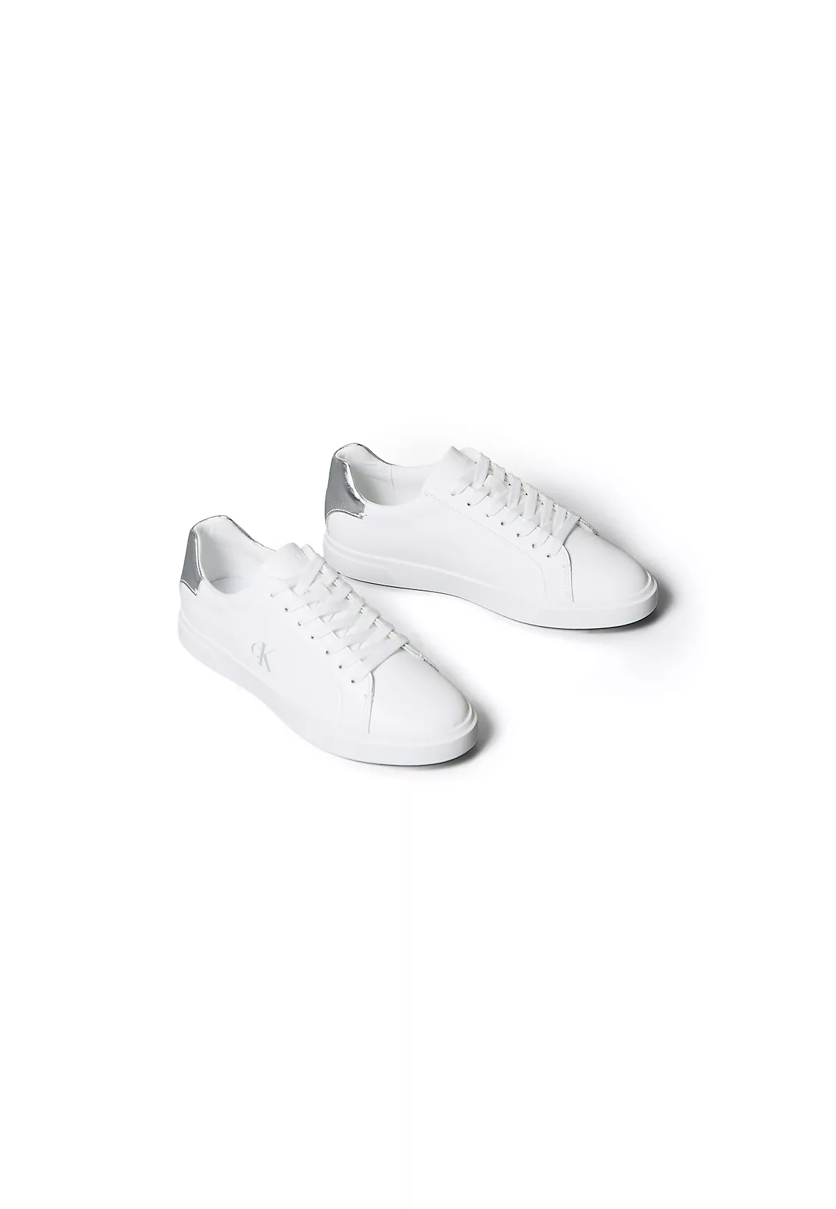 Calvin Klein Calvin Klein Kadın CK Logo Detaylı Düşük Bilekli Deri Beyaz Sneaker HW0HW02846-0K8