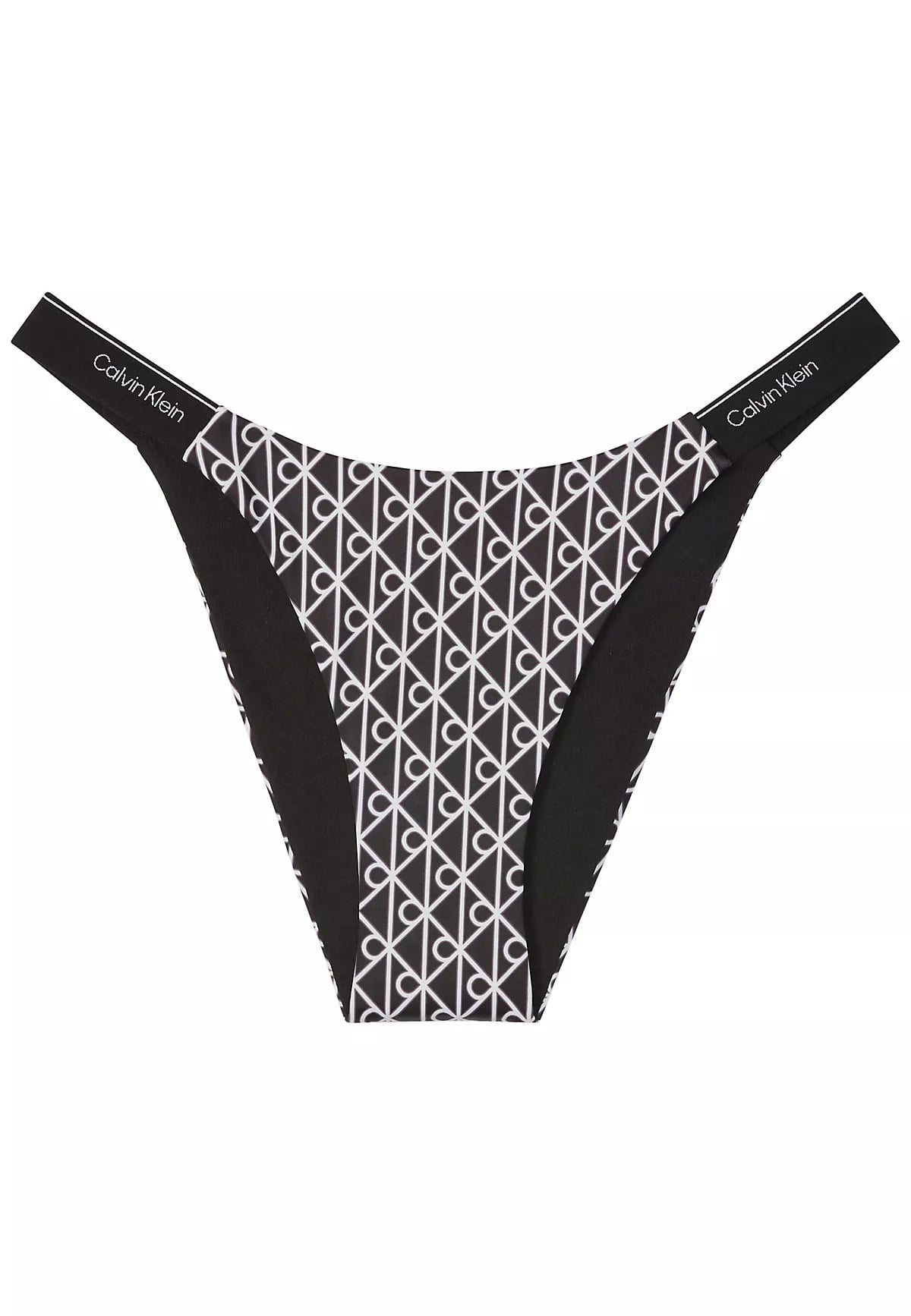 Calvin Klein Calvin Klein Kadın CK Yazı Desenler Yumuşak Rahat Slip Siyah Bikini Altı LV00Q61206-32N