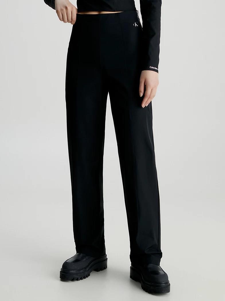 Calvin Klein Calvin Kleın Kadın Denim Slim Fit Yüksek Bel Günlük Kullanım Siyah Pantolon J20J222336-BEH