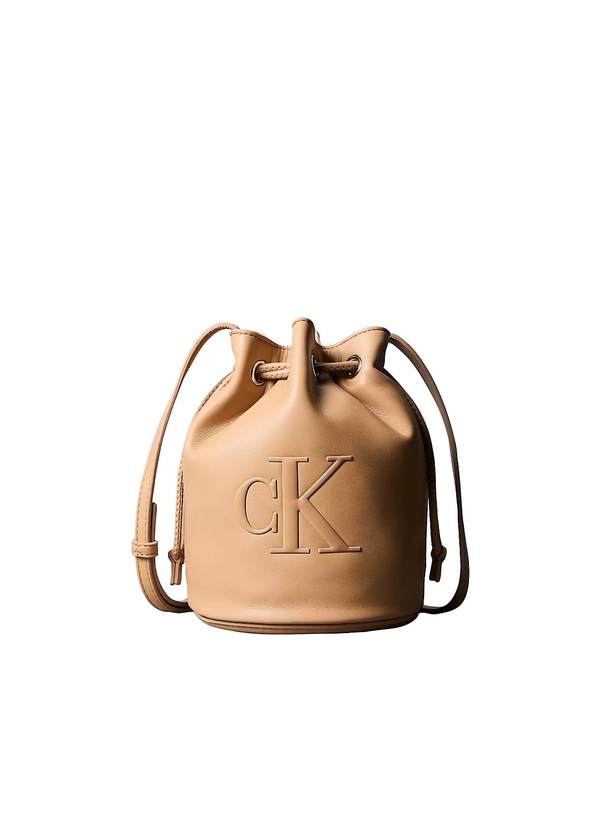 Calvin Klein Calvin Klein Kadın Deri Büzgülü Kapama Ön Kısımda Calvin Klein Parlak İmzalı Monogram Kahverengi Omuz Çantası LV04F3640G-RAJ