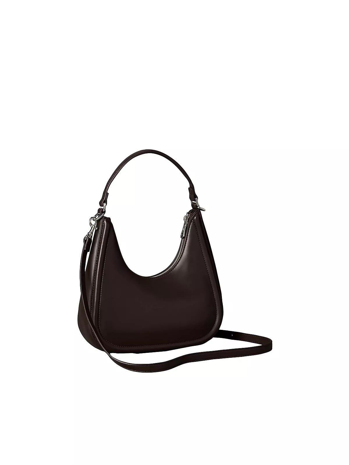 Calvin Klein Calvin Klein Kadın Deri Kısa Kulp Fermuar Kapama CK Logo Desenli Kahverengi Çanta LV04F3561G-BAL