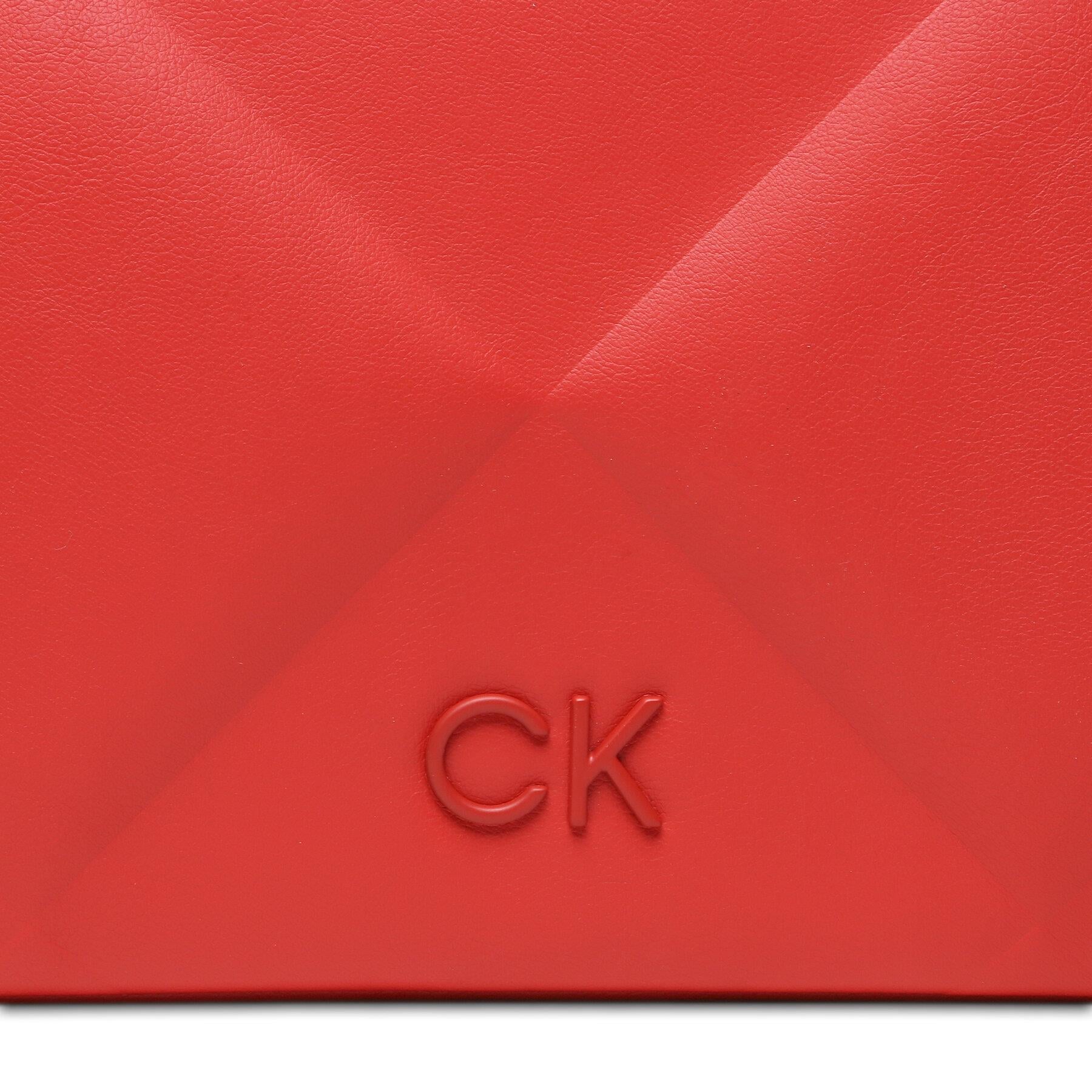 Calvin Klein Calvin Kleın Kadın Deri Marka Logolu Askılıklı Fermuarlı Kırmızı Omuz Çantası K60K611021-XAD