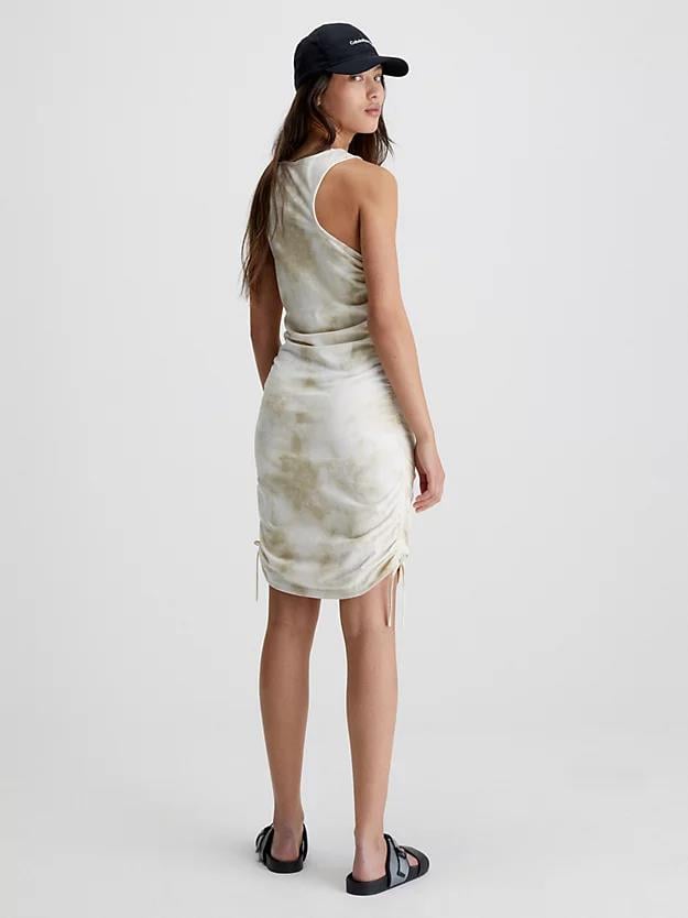 Calvin Klein Calvin Kleın Kadın Desenli Logolu Yuvarlak Yaka 0LA Elbise J20J221190-0LA