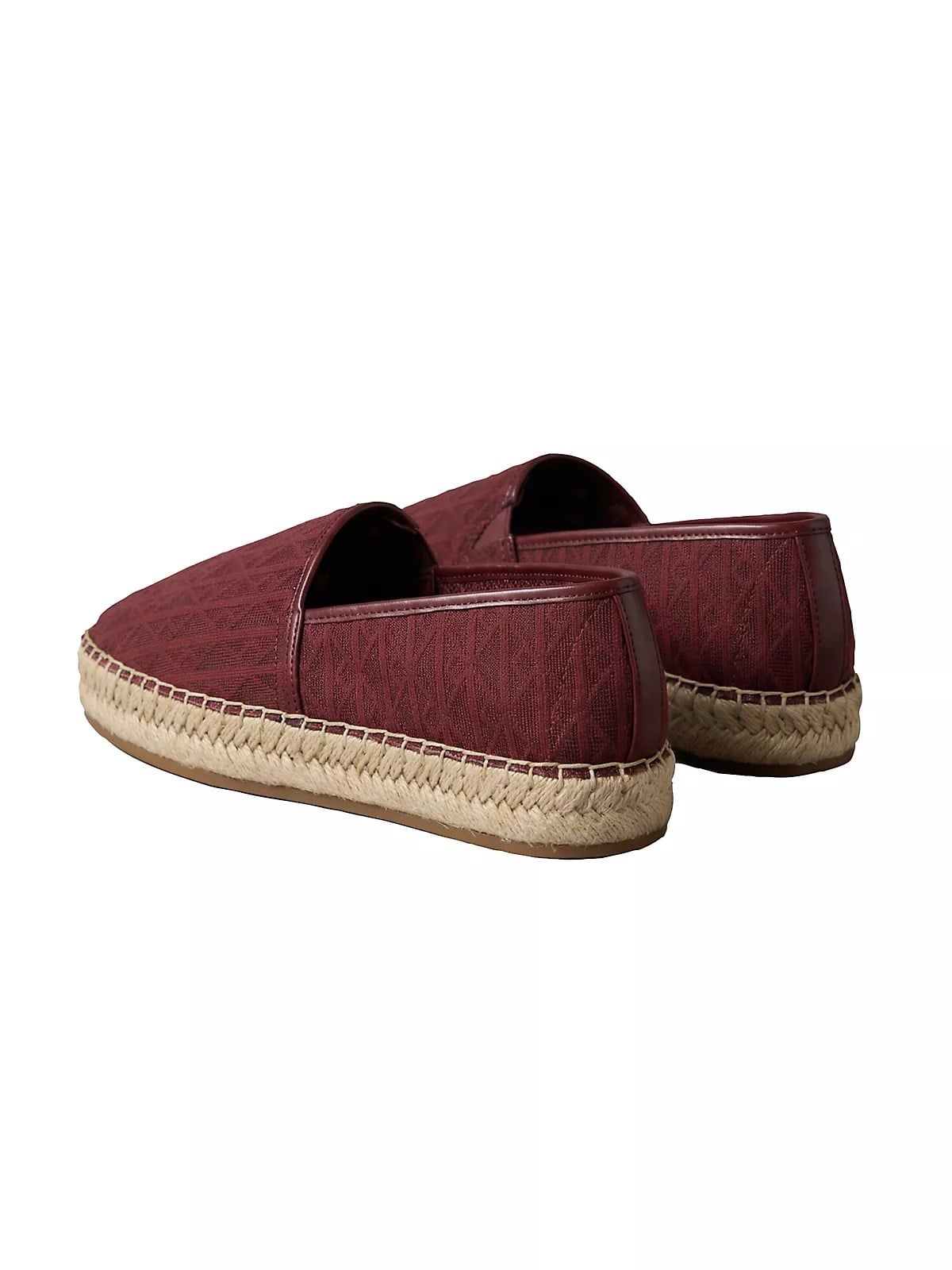 Calvin Klein Calvin Klein Kadın Dikiş Detaylı Düşük Bilekli Kanvas Bordo Espadril HW0HW03032-XB8