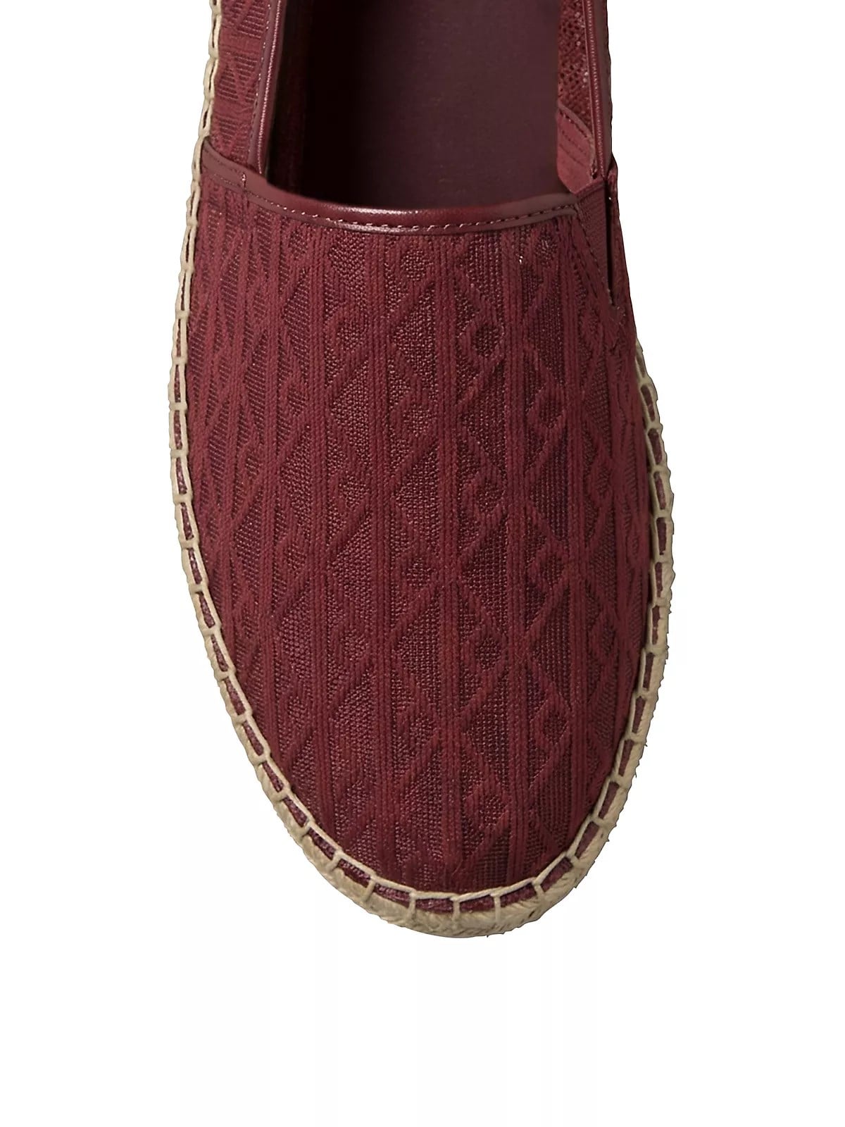 Calvin Klein Calvin Klein Kadın Dikiş Detaylı Düşük Bilekli Kanvas Bordo Espadril HW0HW03032-XB8