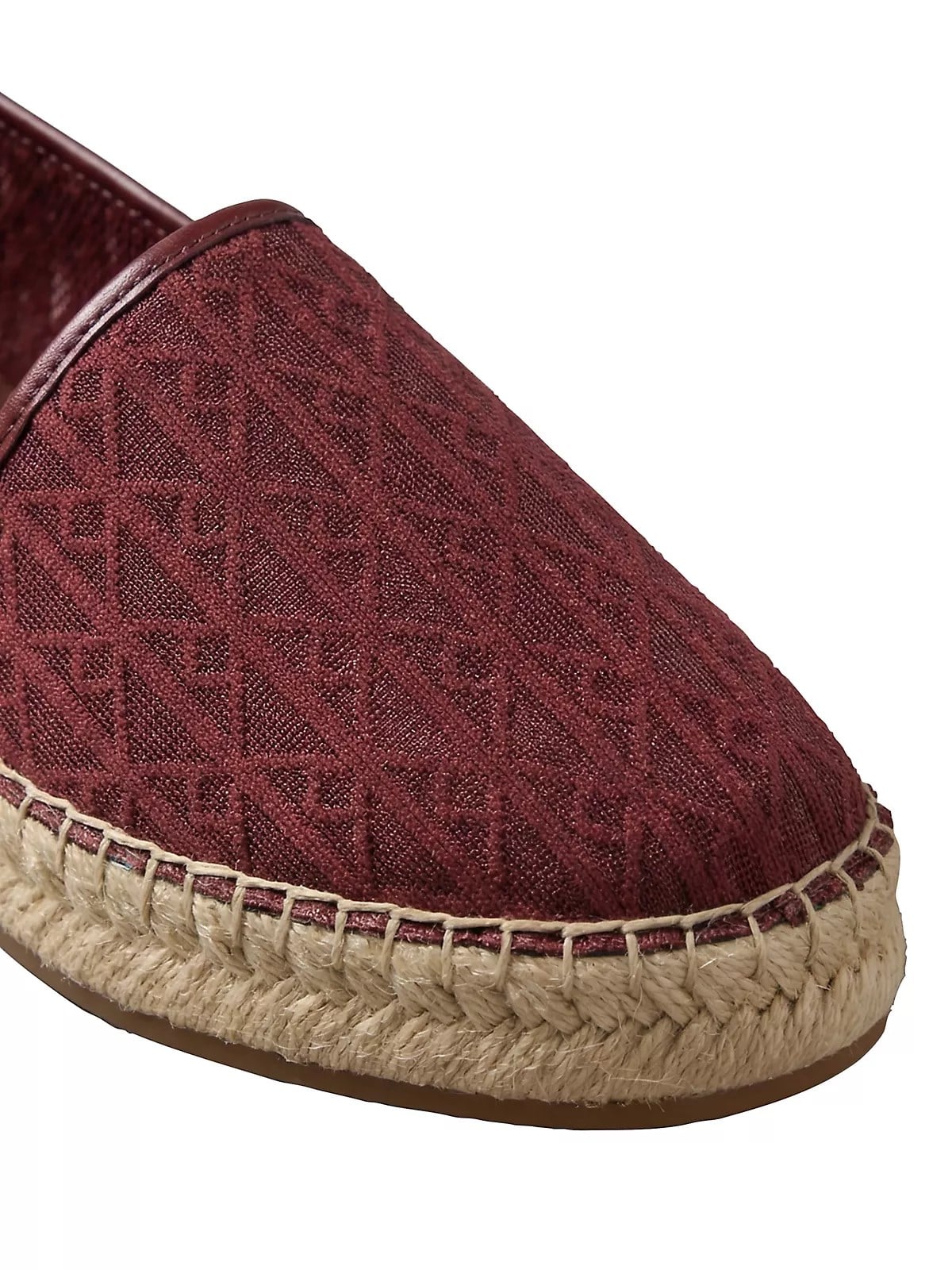 Calvin Klein Calvin Klein Kadın Dikiş Detaylı Düşük Bilekli Kanvas Bordo Espadril HW0HW03032-XB8