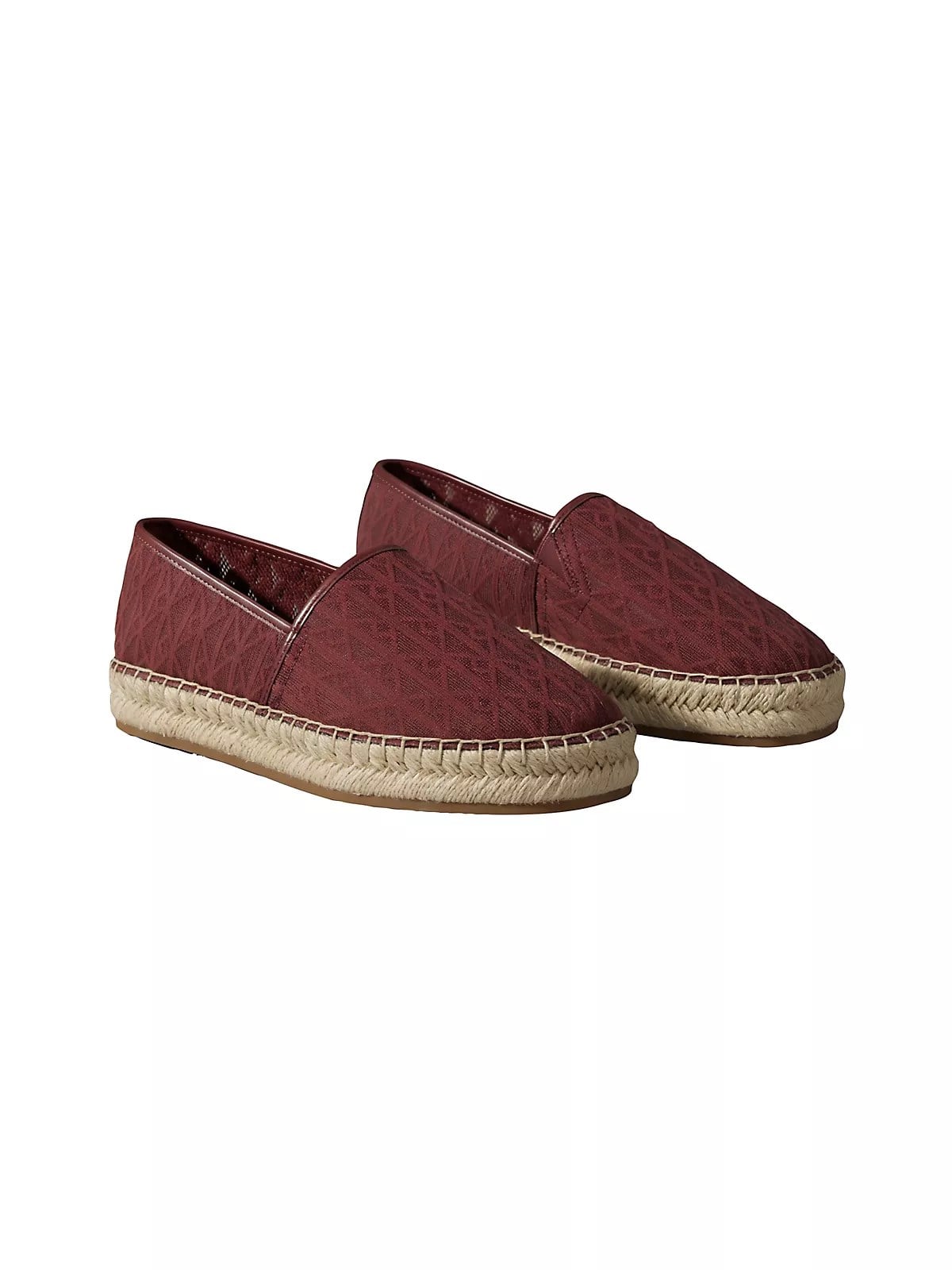 Calvin Klein Calvin Klein Kadın Dikiş Detaylı Düşük Bilekli Kanvas Bordo Espadril HW0HW03032-XB8