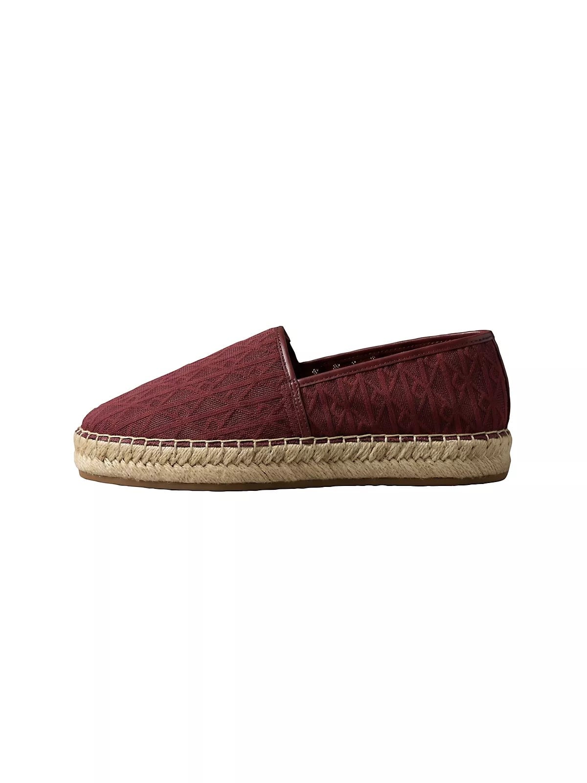 Calvin Klein Calvin Klein Kadın Dikiş Detaylı Düşük Bilekli Kanvas Bordo Espadril HW0HW03032-XB8