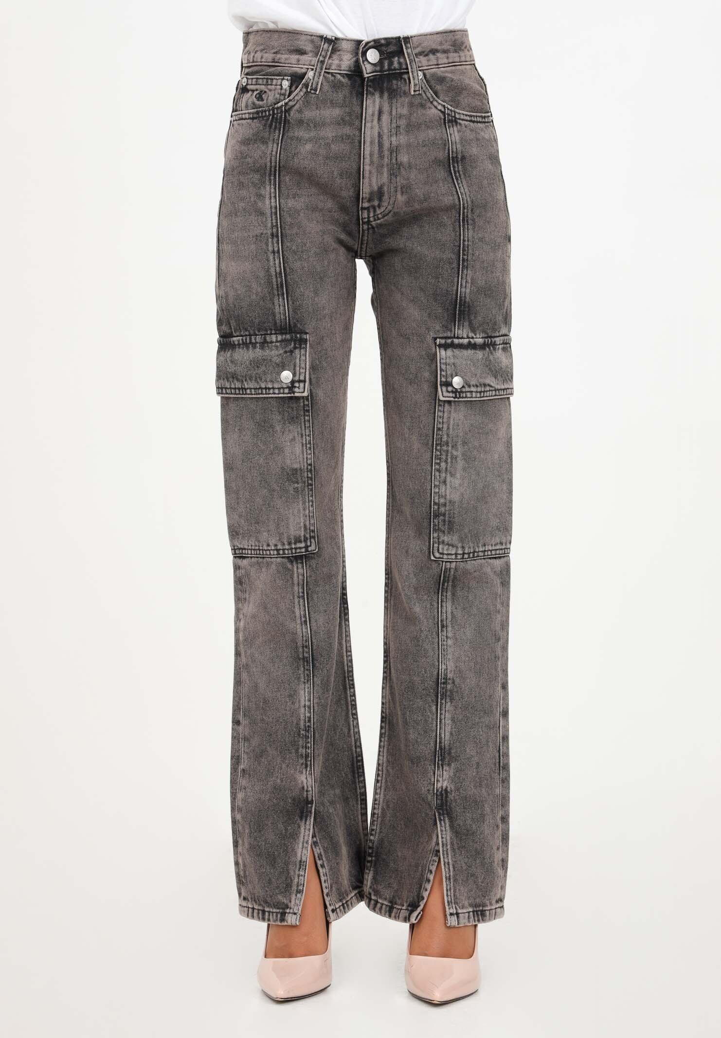 Calvin Klein Calvin Kleın Kadın Dokuma Kumaş  Normal Bel  Düz Model Gri Jeans J20J221763-1A4