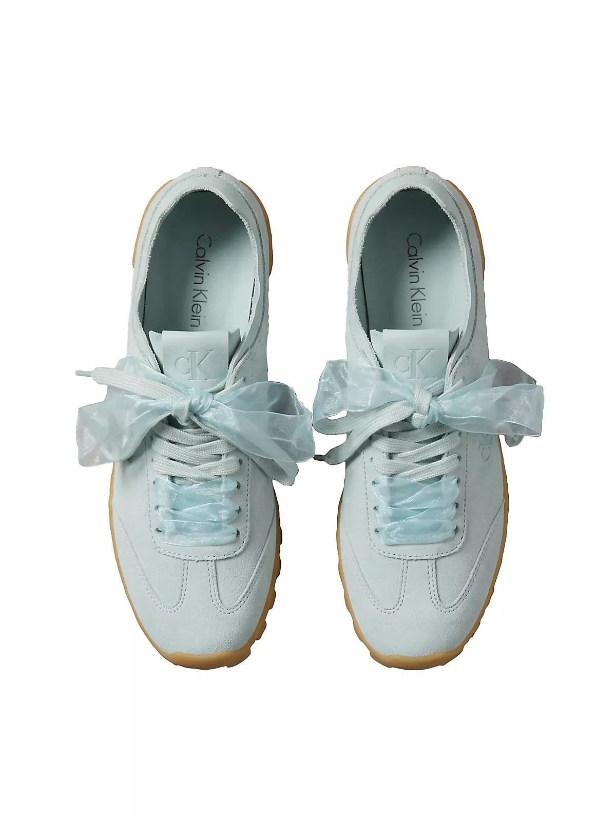 Calvin Klein Calvin Klein Kadın Düşük Bilekli Tül Detaylı Süet Mavi Sneaker HW0HW03150-PFD