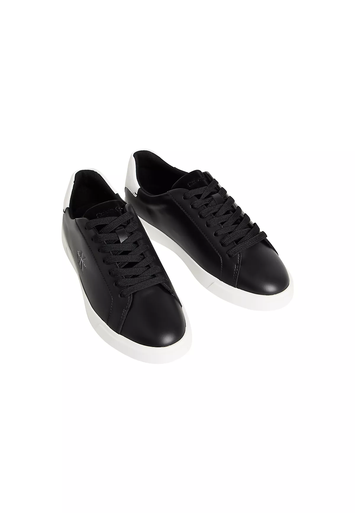 Calvin Klein Calvin Klein Kadın Düşük Bilekli CK Logo Detaylı Deri Siyah Sneaker HW0HW03146-0GM