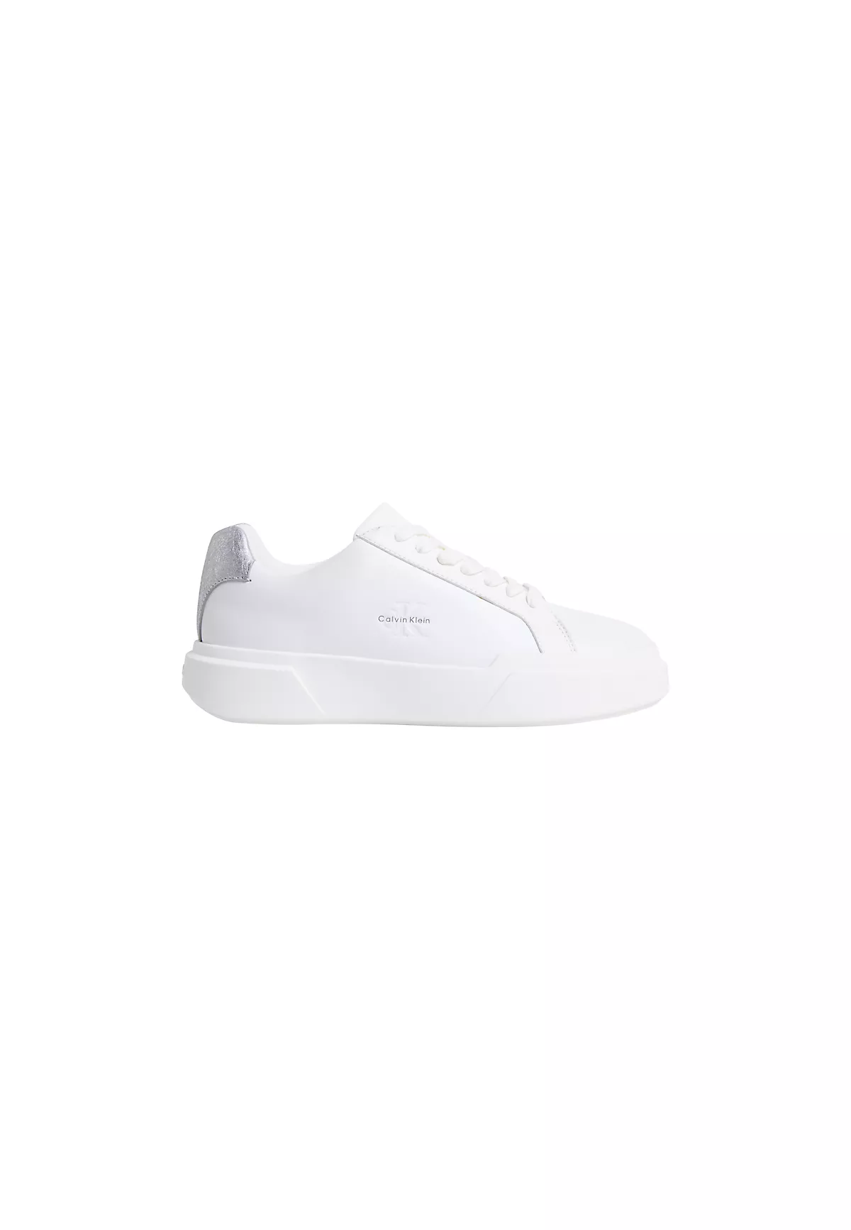 Calvin Klein Calvin Klein Kadın Düşük Bilekli TH Logo Detaylı Deri Beyaz Sneaker HW0HW02988-05Y