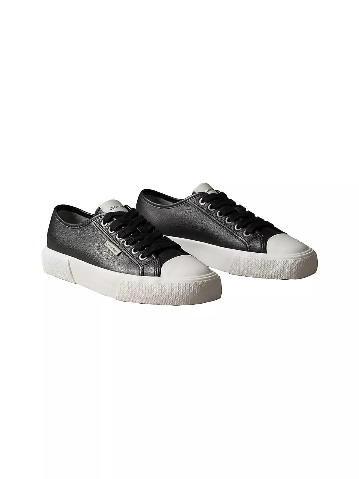 Calvin Klein Calvin Klein Kadın Düşük Bilekli CK Logo Detaylı Hakiki Deri Siyah Sneaker HW0HW03077-BEH