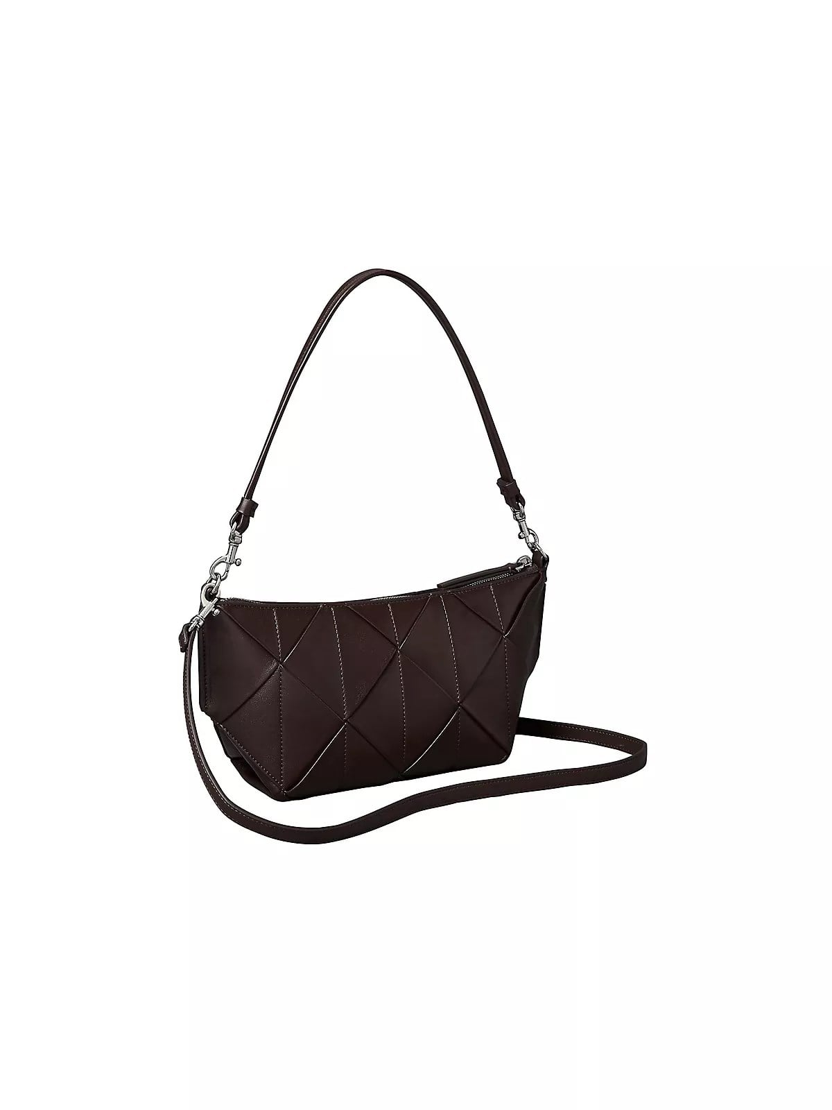 Calvin Klein Calvin Klein Kadın Fermuar Kapama Deri CK Desen İç Bölme Kahverengi Omuz Çantası LV04F3546G-BAL