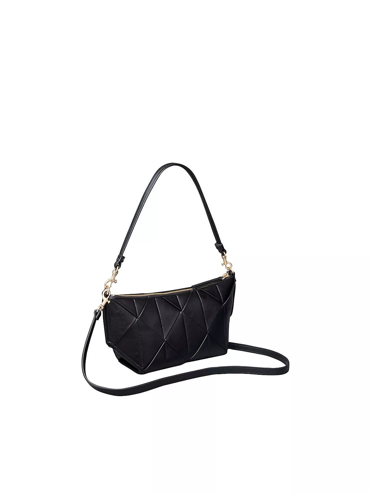 Calvin Klein Calvin Klein Kadın Fermuar Kapama Deri CK Desen İç Bölme Siyah Omuz Çantası LV04F3546G-UB1