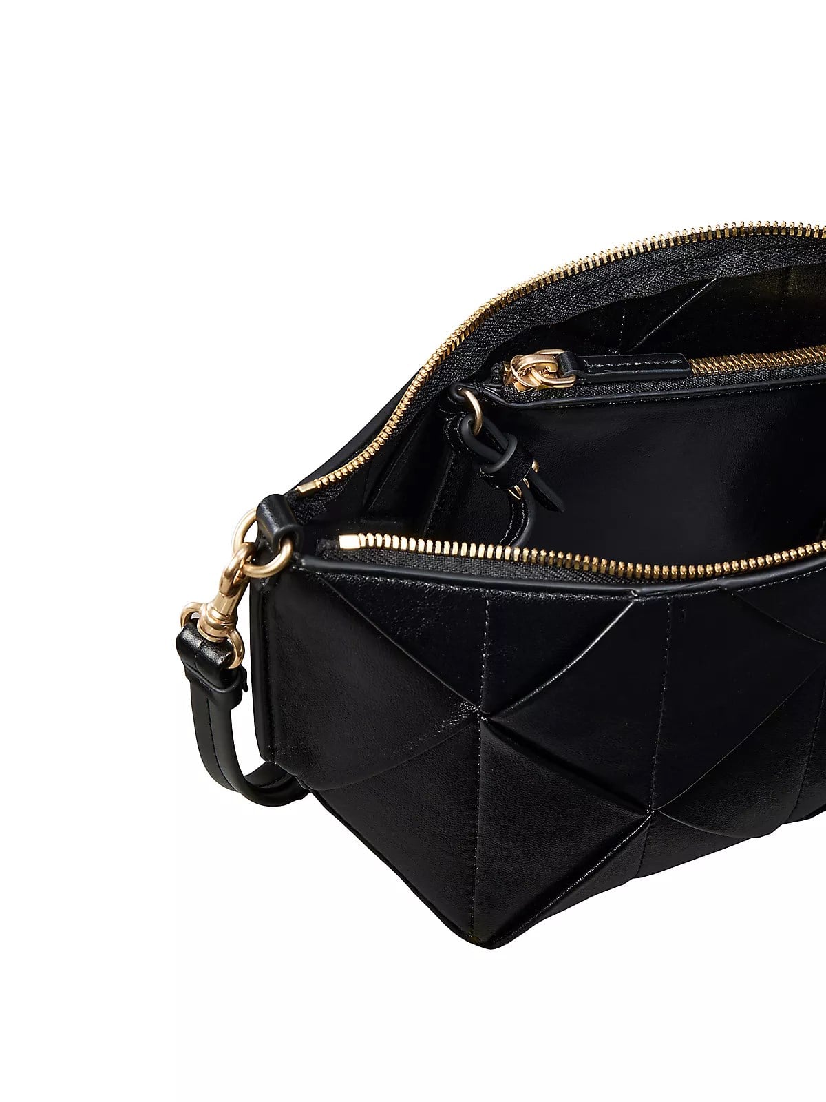 Calvin Klein Calvin Klein Kadın Fermuar Kapama Deri CK Desen İç Bölme Siyah Omuz Çantası LV04F3546G-UB1