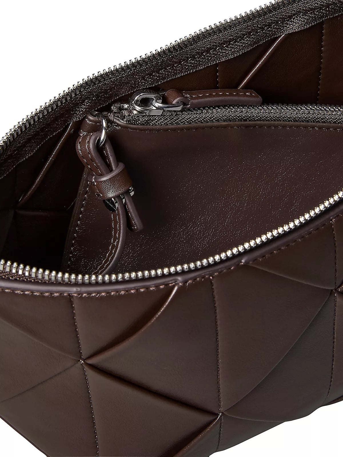Calvin Klein Calvin Klein Kadın Fermuar Kapama Deri CK Desen İç Bölme Kahverengi Omuz Çantası LV04F3546G-BAL