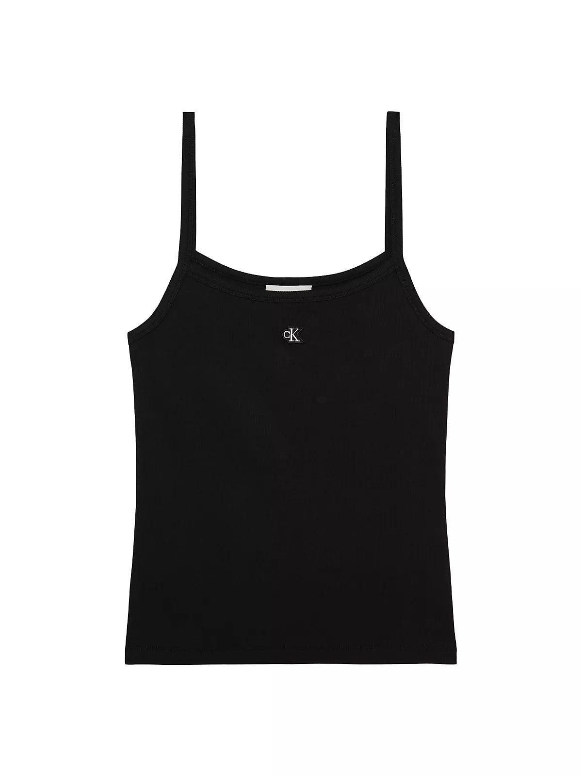 Calvin Klein Calvin Klein Kadın İp Askılı Kare Yaka CK Logo İşlemeli Siyah Atlet LV047G208G-UB1
