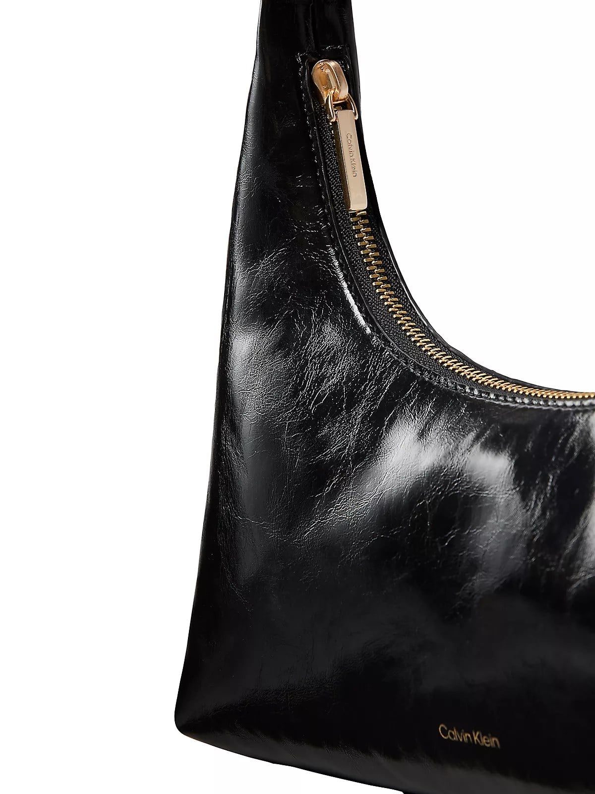 Calvin Klein Calvin Klein Kadın Kalın Kısa Kulp Deri Fermuar Kapama Siyah Omuz Çantası LV04F3737G-UB1