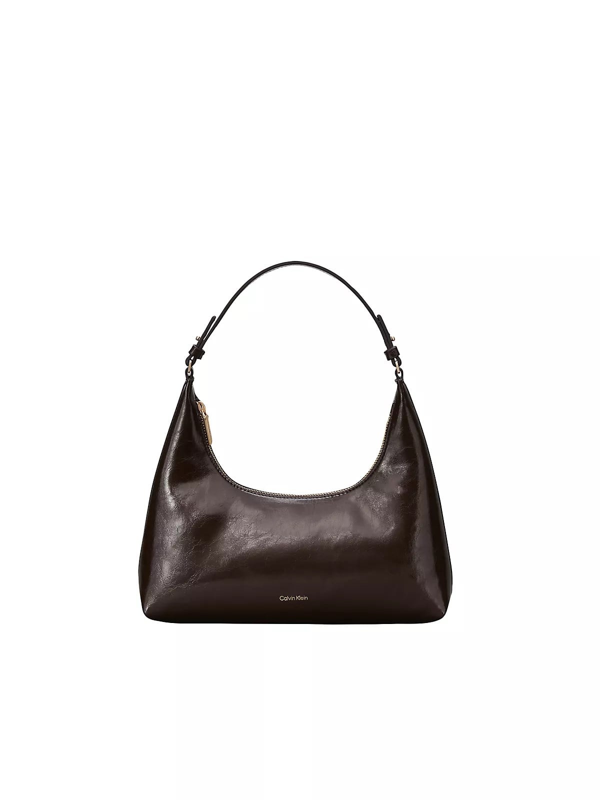 Calvin Klein Calvin Klein Kadın Kalın Kısa Kulp Deri Fermuar Kapama Kahverengi Omuz Çantası LV04F3737G-BAL