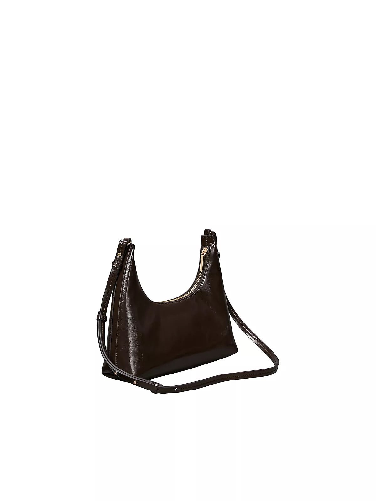 Calvin Klein Calvin Klein Kadın Kalın Kısa Kulp Deri Fermuar Kapama Kahverengi Omuz Çantası LV04F3737G-BAL