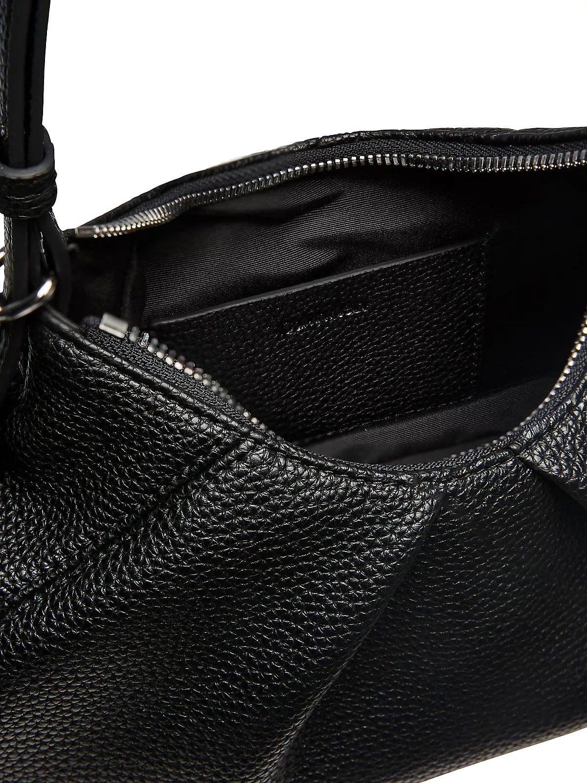 Calvin Klein Calvin Klein Kadın Kalın Kısa Kulp Deri Fermuar Kapama Siyah Omuz Çantası LV04F3554G-UB1