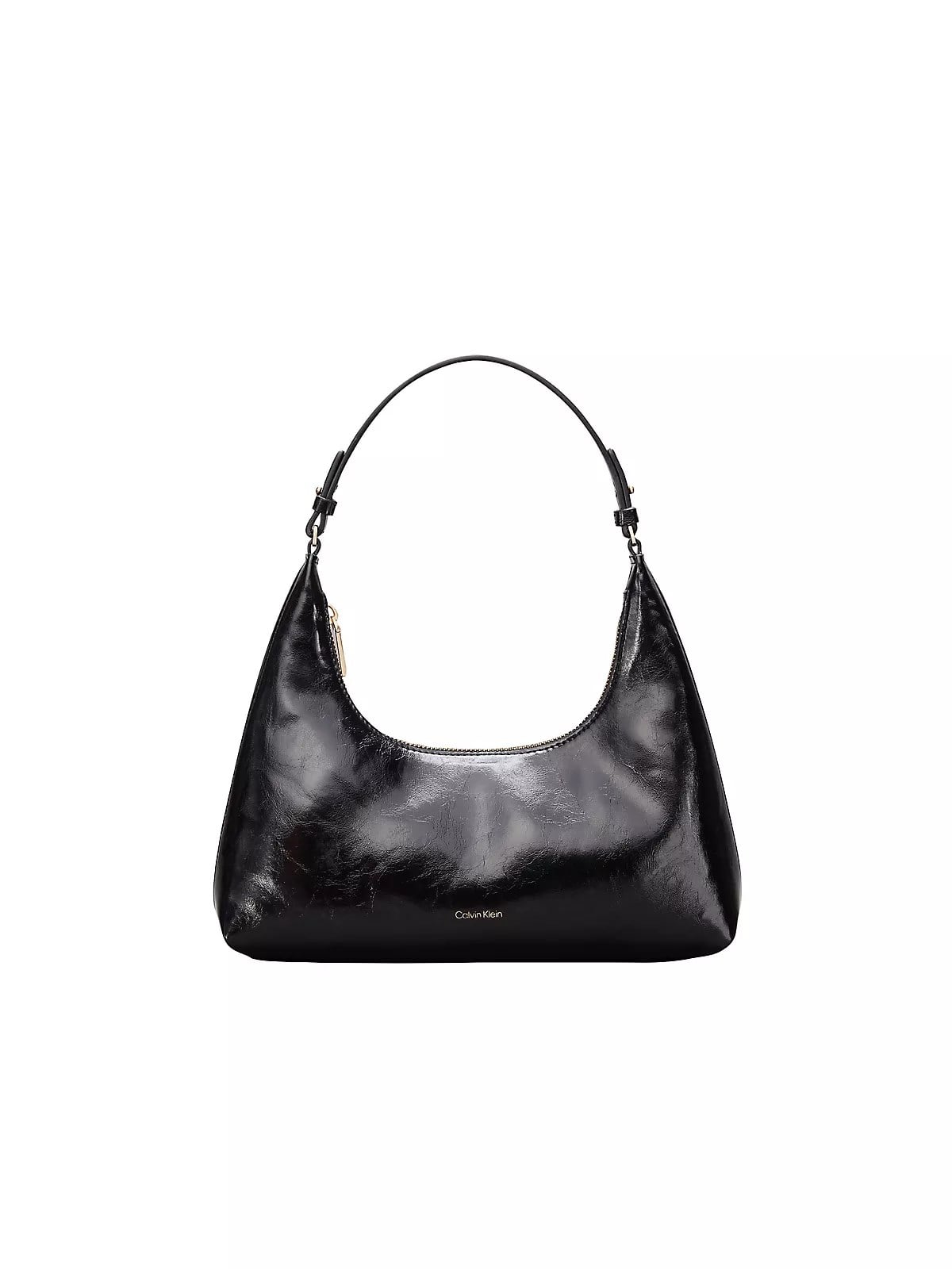 Calvin Klein Calvin Klein Kadın Kalın Kısa Kulp Deri Fermuar Kapama Siyah Omuz Çantası LV04F3737G-UB1