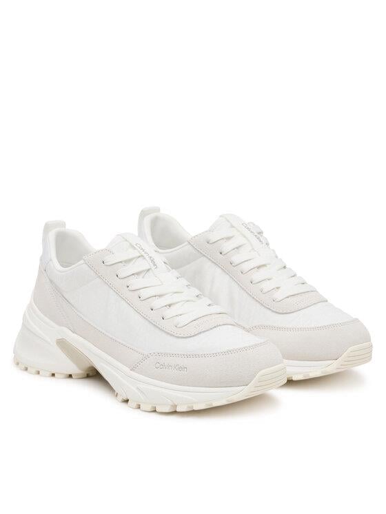 Calvin Klein Calvin Klein Kadın Kalın Topuk Bağlamalı Süet Kumaş Rahat Taban Beyaz Sneaker YW0YW01995-0IZ