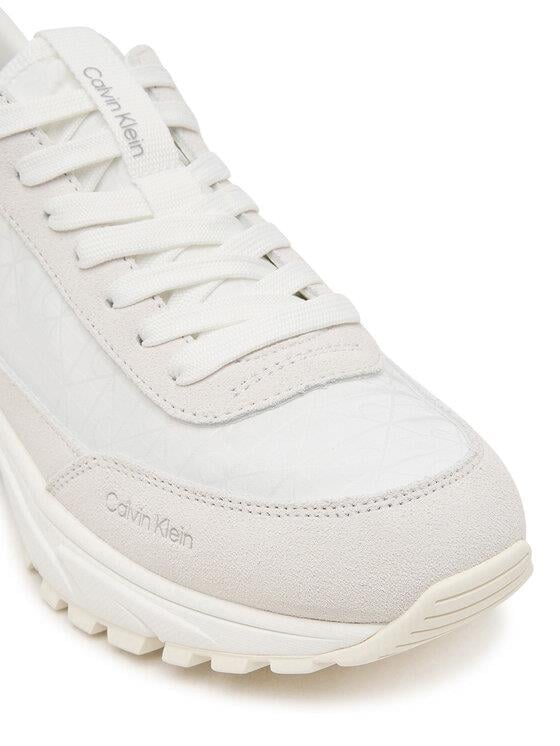 Calvin Klein Calvin Klein Kadın Kalın Topuk Bağlamalı Süet Kumaş Rahat Taban Beyaz Sneaker YW0YW01995-0IZ