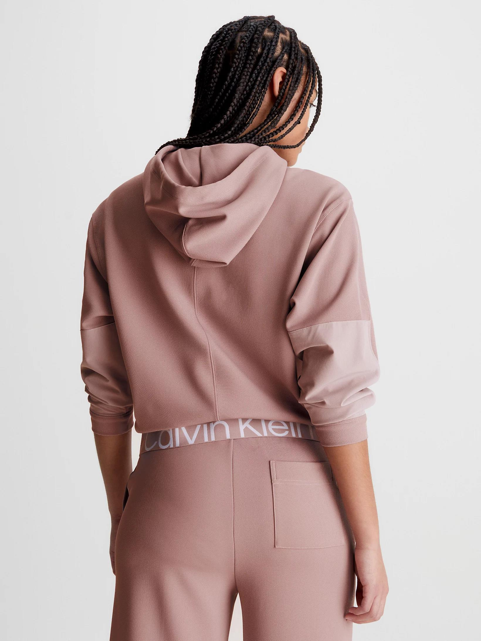 Calvin Klein Calvin Kleın Kadın Kapüşonlu Fermuar Kapamalı Cepli Uzun Kol Pembe Sweatshirt 00GWS3W302-8HR