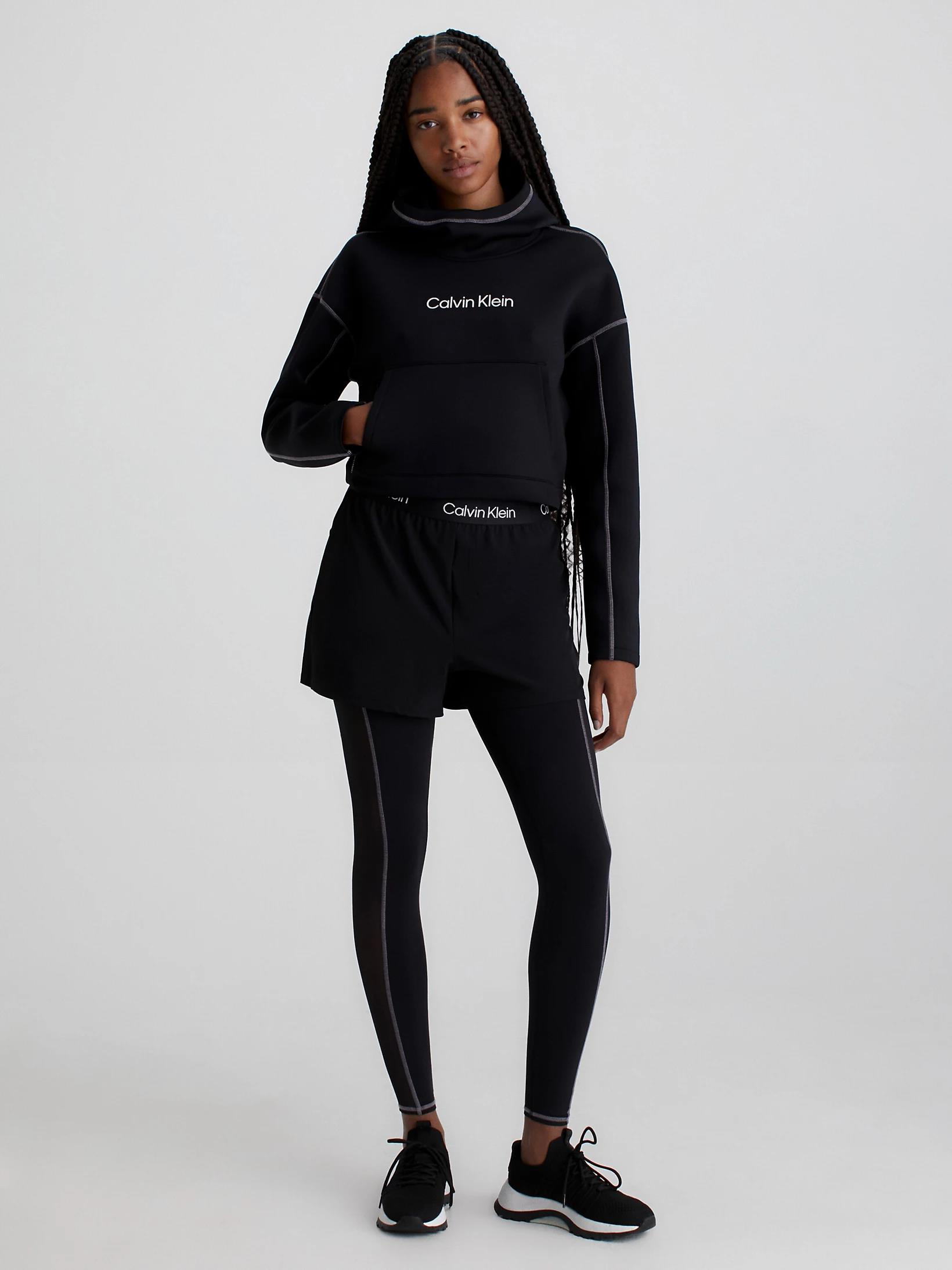 Calvin Klein Calvin Kleın Kadın Kapüşonlu Fermuar Kapamalı Uzun Kollu Siyah Sweatshirt 00GWF3W325-BAE