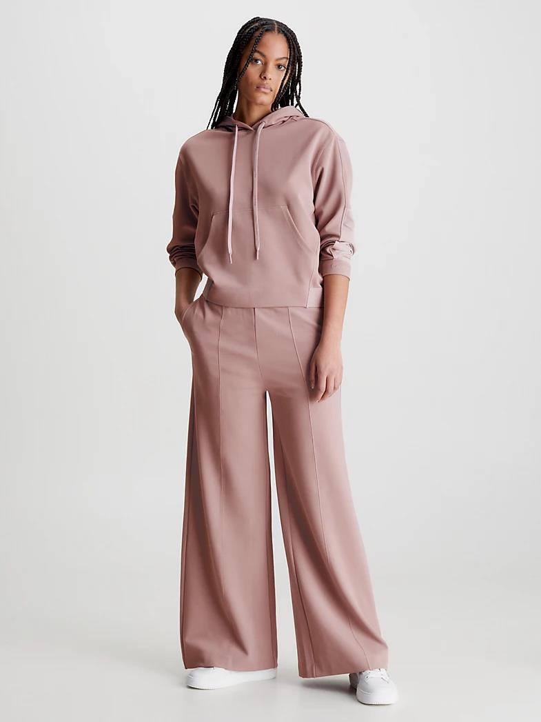 Calvin Klein Calvin Kleın Kadın Kapüşonlu Fermuar Kapamalı Cepli Uzun Kol Pembe Sweatshirt 00GWS3W302-8HR