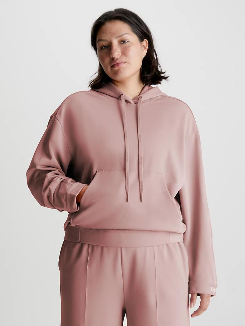 Calvin Klein Calvin Kleın Kadın Kapüşonlu Fermuar Kapamalı Cepli Uzun Kol Pembe Sweatshirt 00GWS3W302-8HR