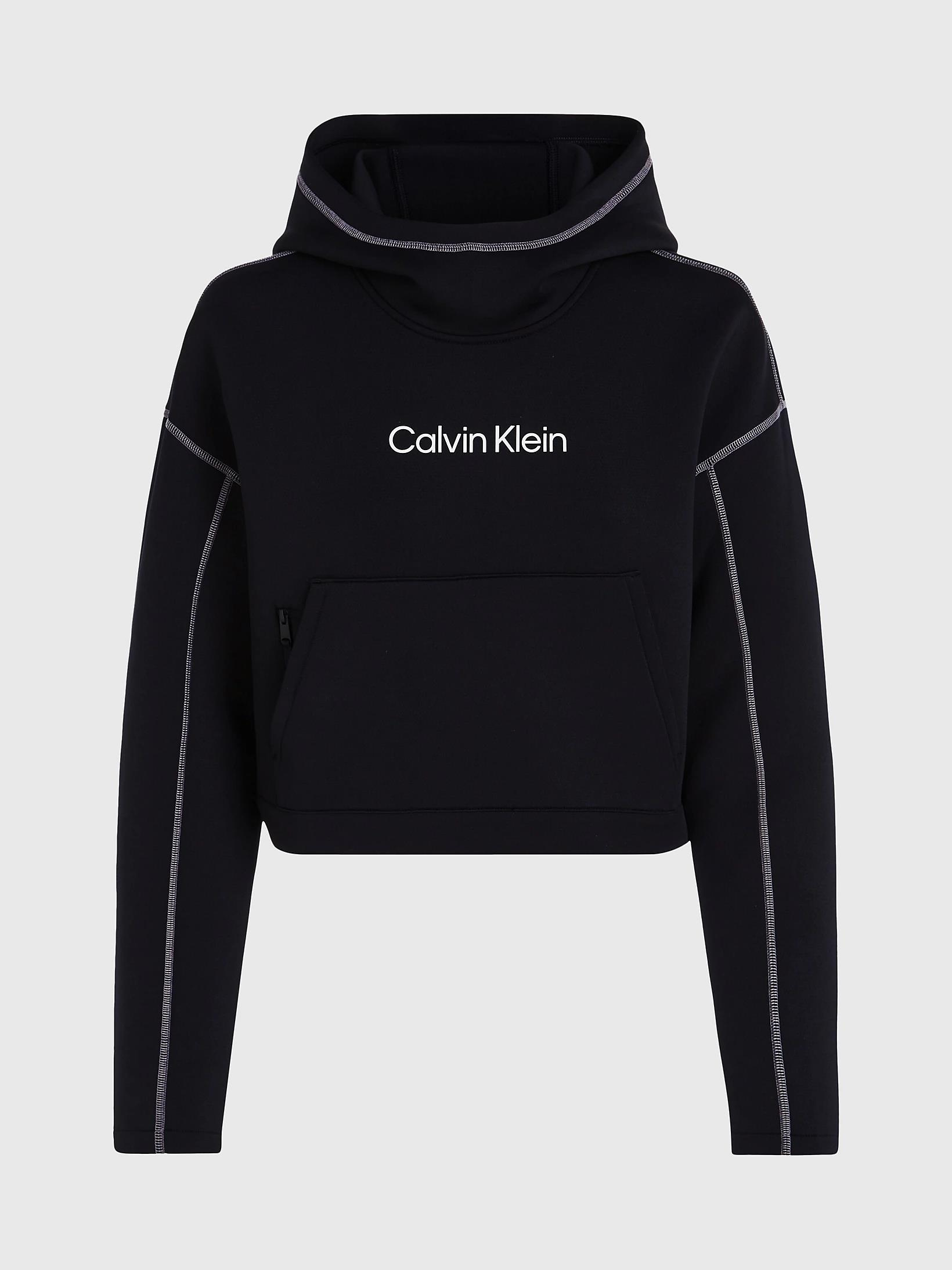 Calvin Klein Calvin Kleın Kadın Kapüşonlu Fermuar Kapamalı Uzun Kollu Siyah Sweatshirt 00GWF3W325-BAE