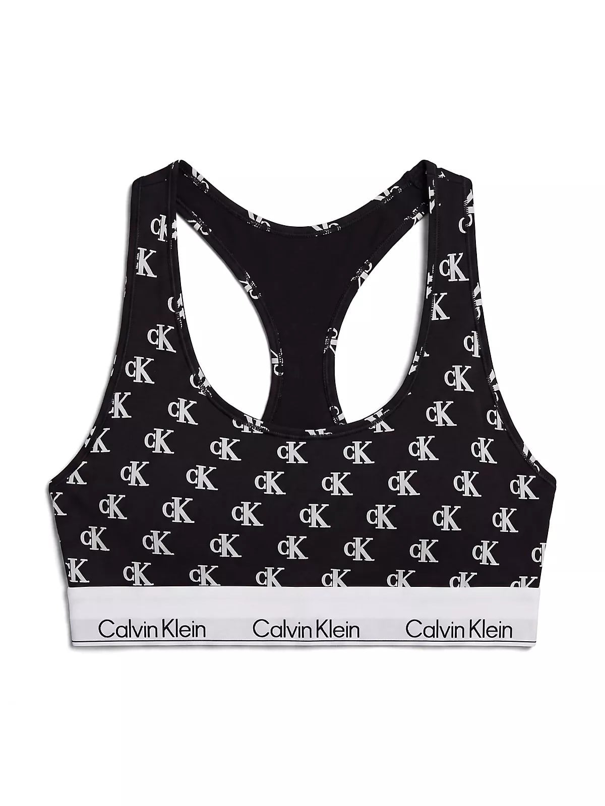 Calvin Klein Calvin Klein Kadın Kare Yaka Lastikli Dar Calvin Yazı Desenli Siyah3 Bralet LV00QF8493-JGJ