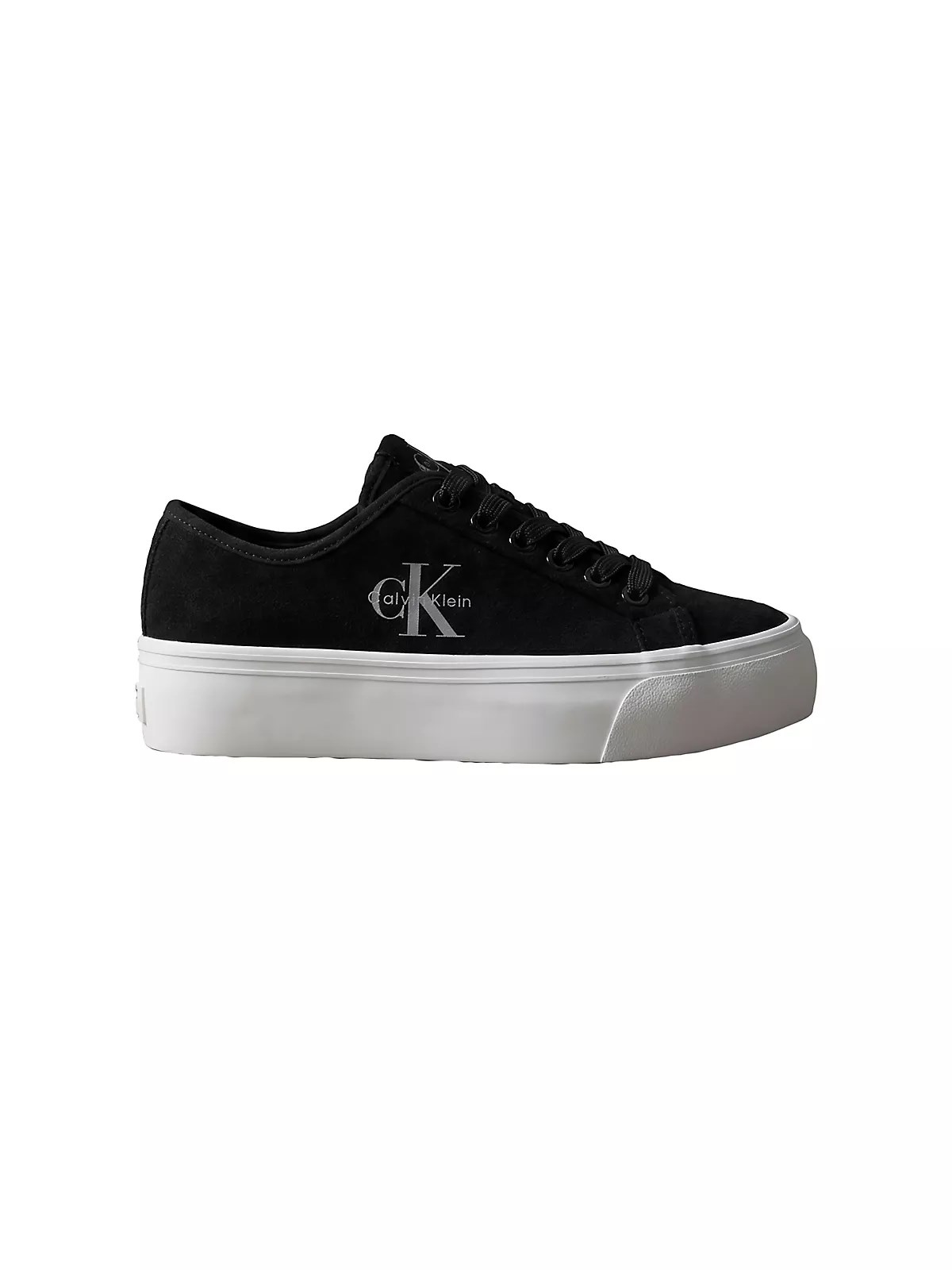 Calvin Klein Calvin Klein Kadın Logo Detaylı Rahat ve Yüksek Tabanlı Siyah Sneaker HW0HW03088-BEH