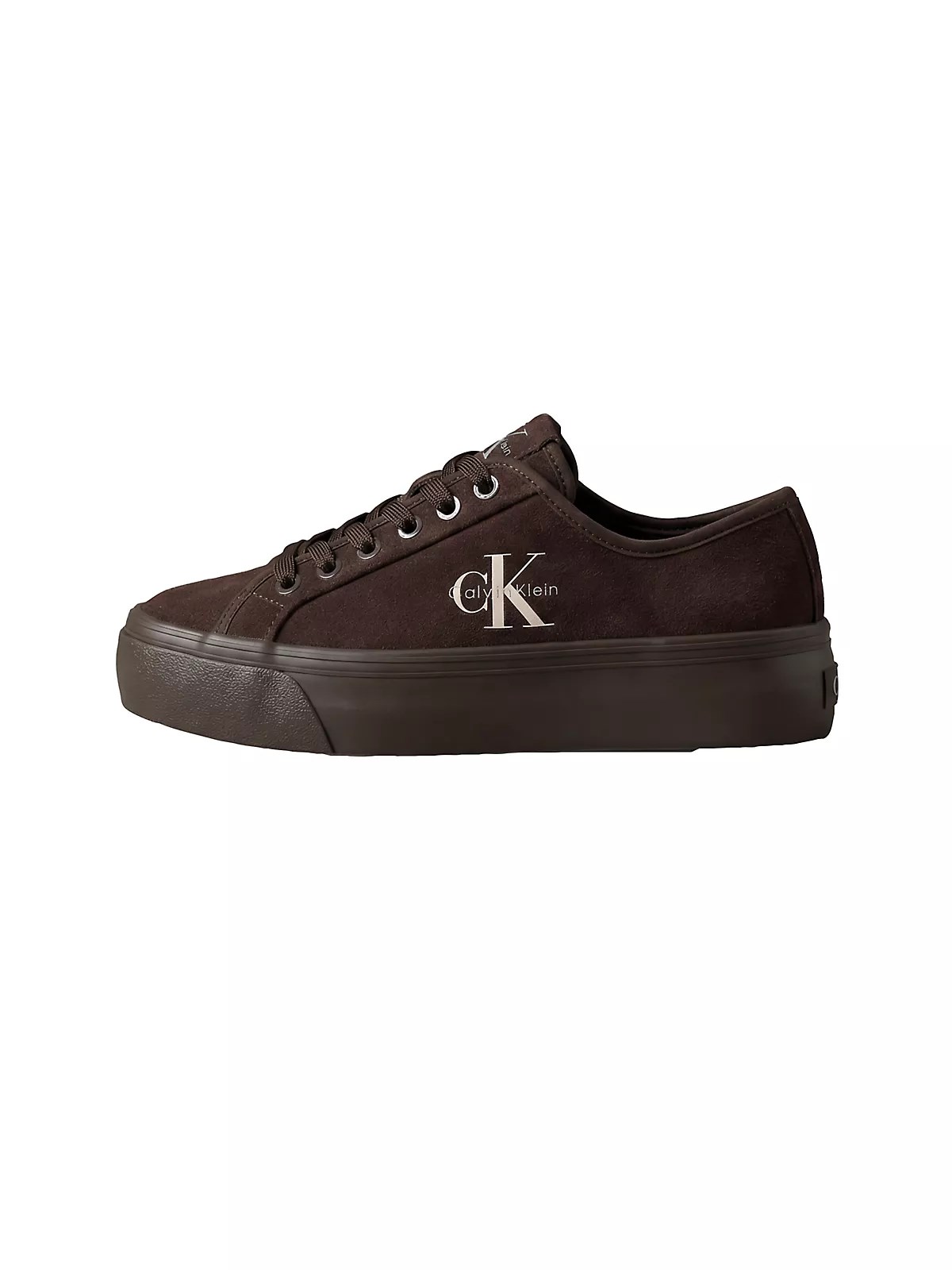 Calvin Klein Calvin Klein Kadın Logo Detaylı Rahat ve Yüksek Tabanlı Kahverengi Sneaker HW0HW03088-VH2