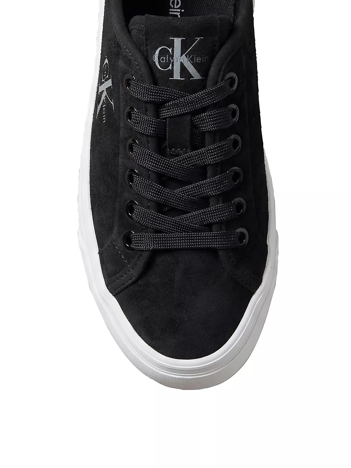 Calvin Klein Calvin Klein Kadın Logo Detaylı Rahat ve Yüksek Tabanlı Siyah Sneaker HW0HW03088-BEH
