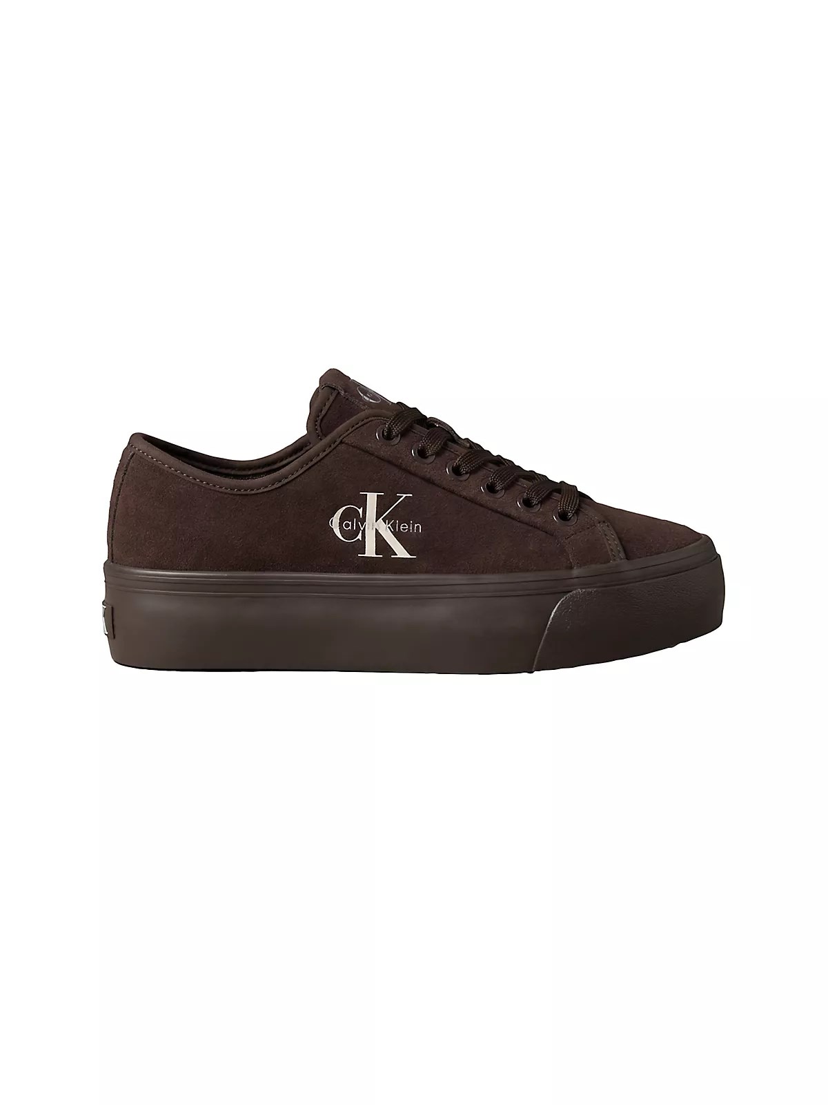 Calvin Klein Calvin Klein Kadın Logo Detaylı Rahat ve Yüksek Tabanlı Kahverengi Sneaker HW0HW03088-VH2